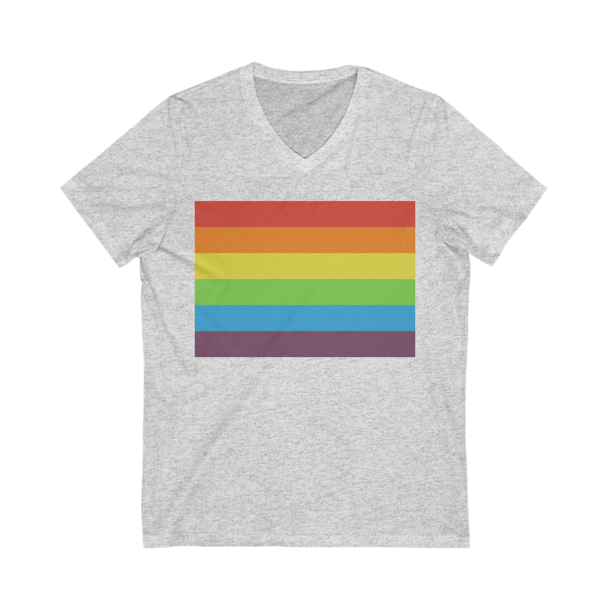 V-Neck T-Shirt | Vintage Pride Flag