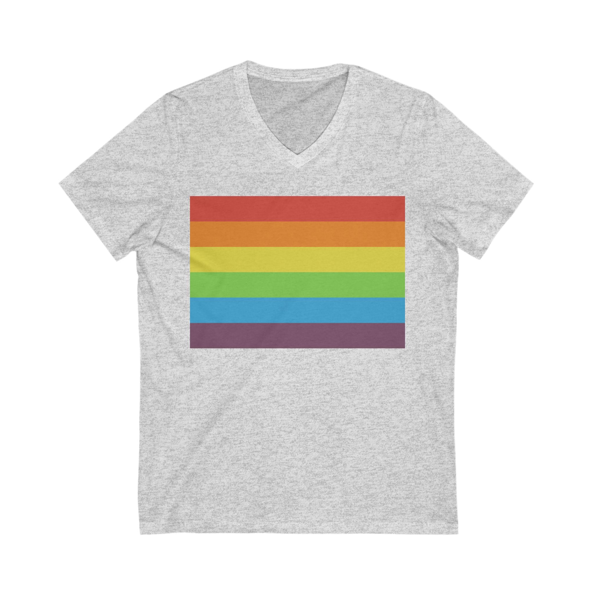 V-Neck T-Shirt | Vintage Pride Flag