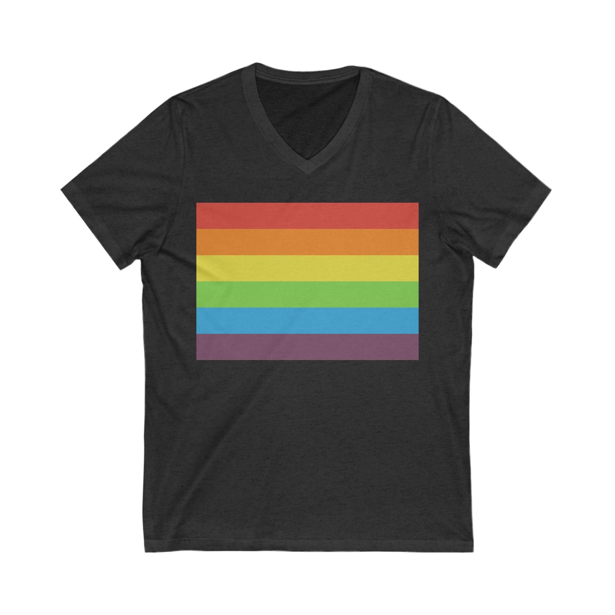 V-Neck T-Shirt | Vintage Pride Flag