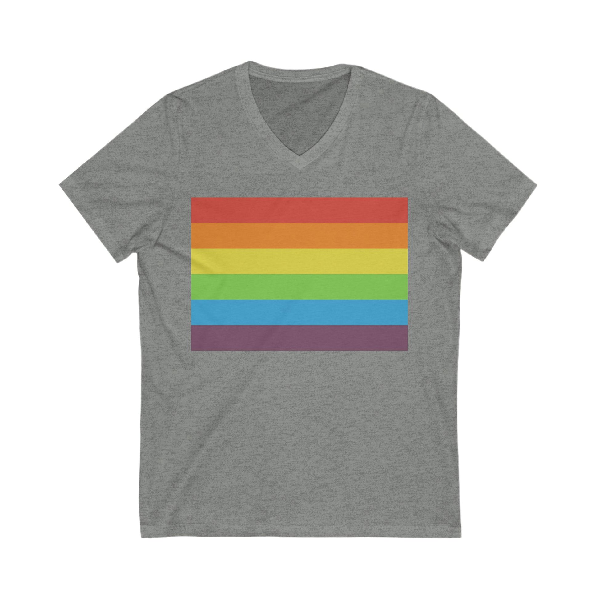 V-Neck T-Shirt | Vintage Pride Flag