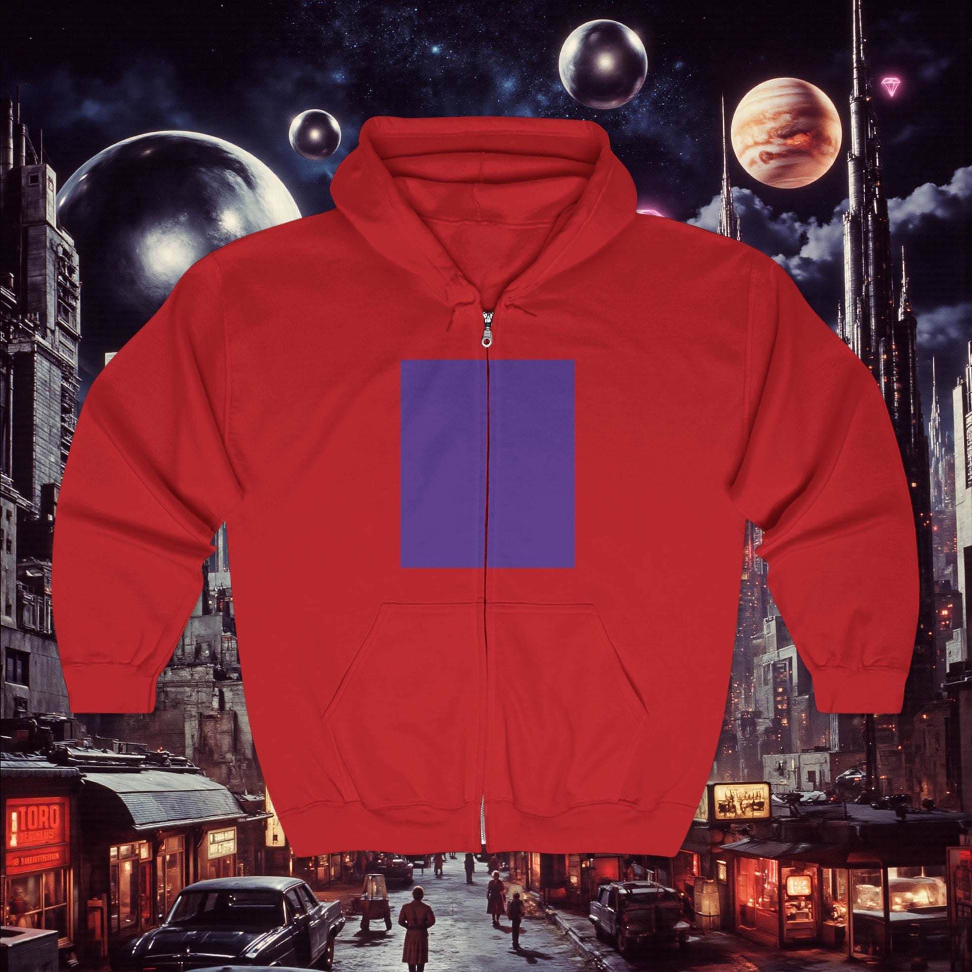 Zip Hoodie | Purple