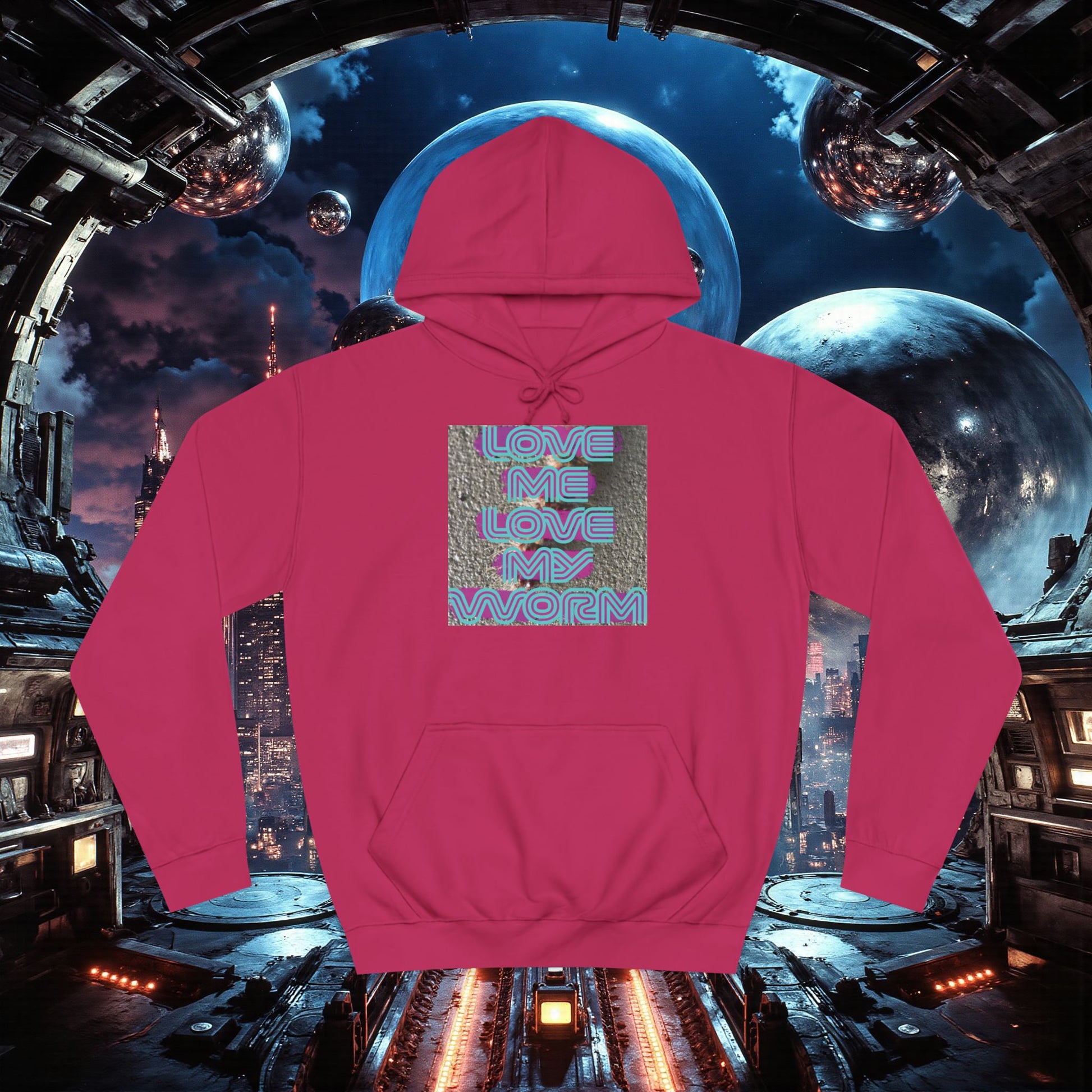 College Hoodie | Love Me Love My Worm (for the devout)