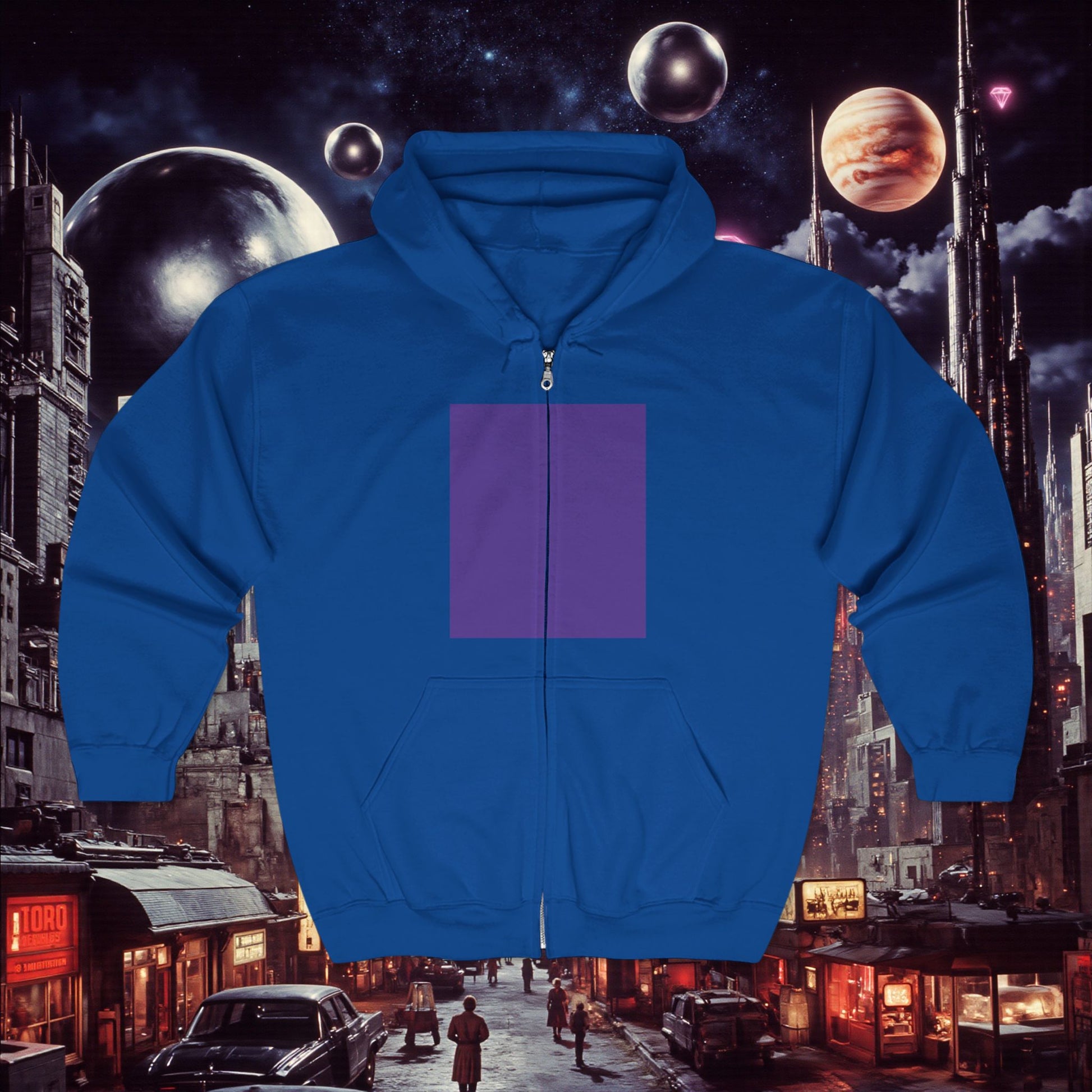 Zip Hoodie | Purple