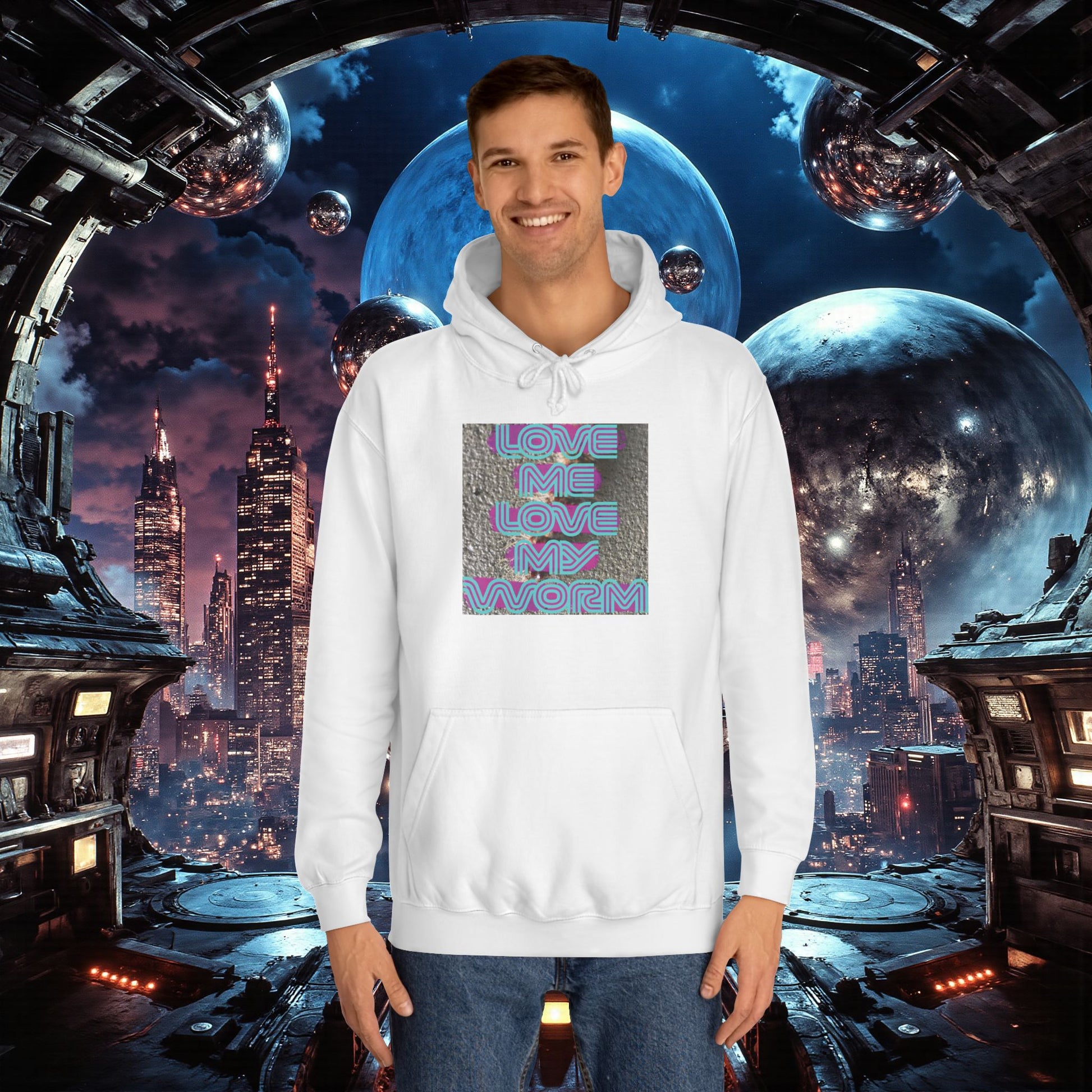 College Hoodie | Love Me Love My Worm (for the devout)