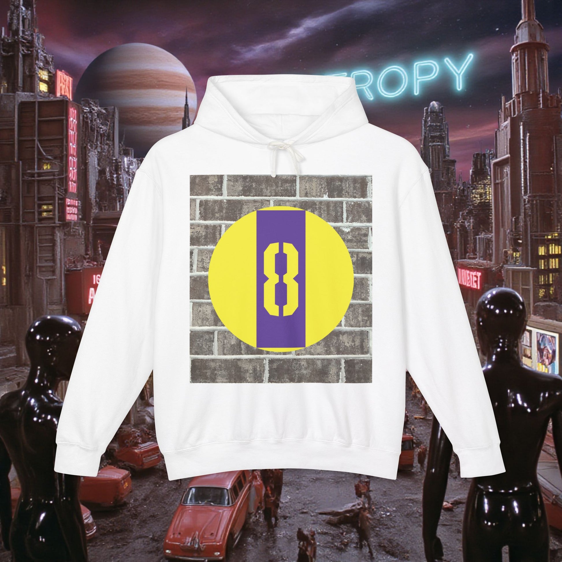 Hoodie Sweatshirt | Brick Road 8 | Purple