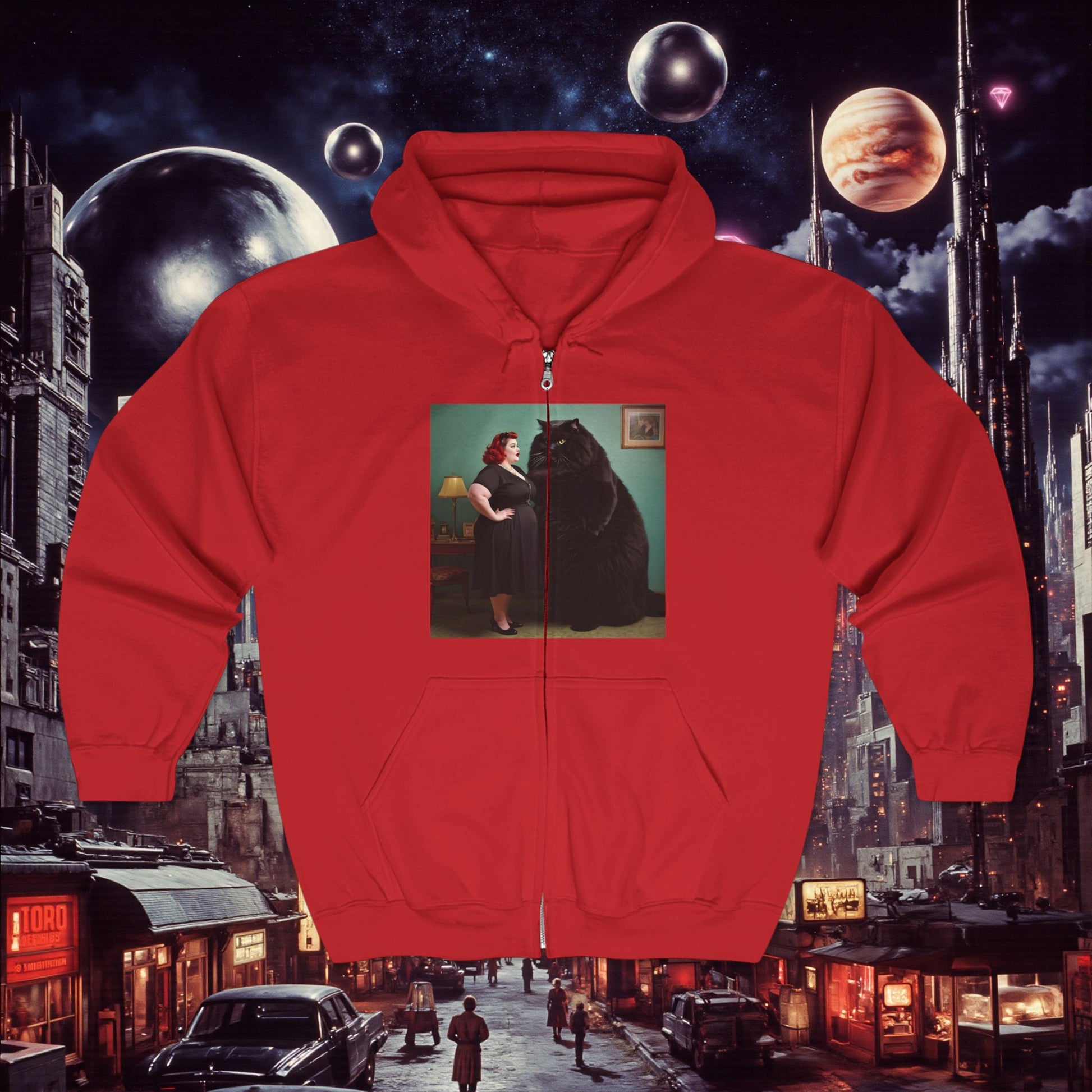 Zip Hoodie | Black Pussy