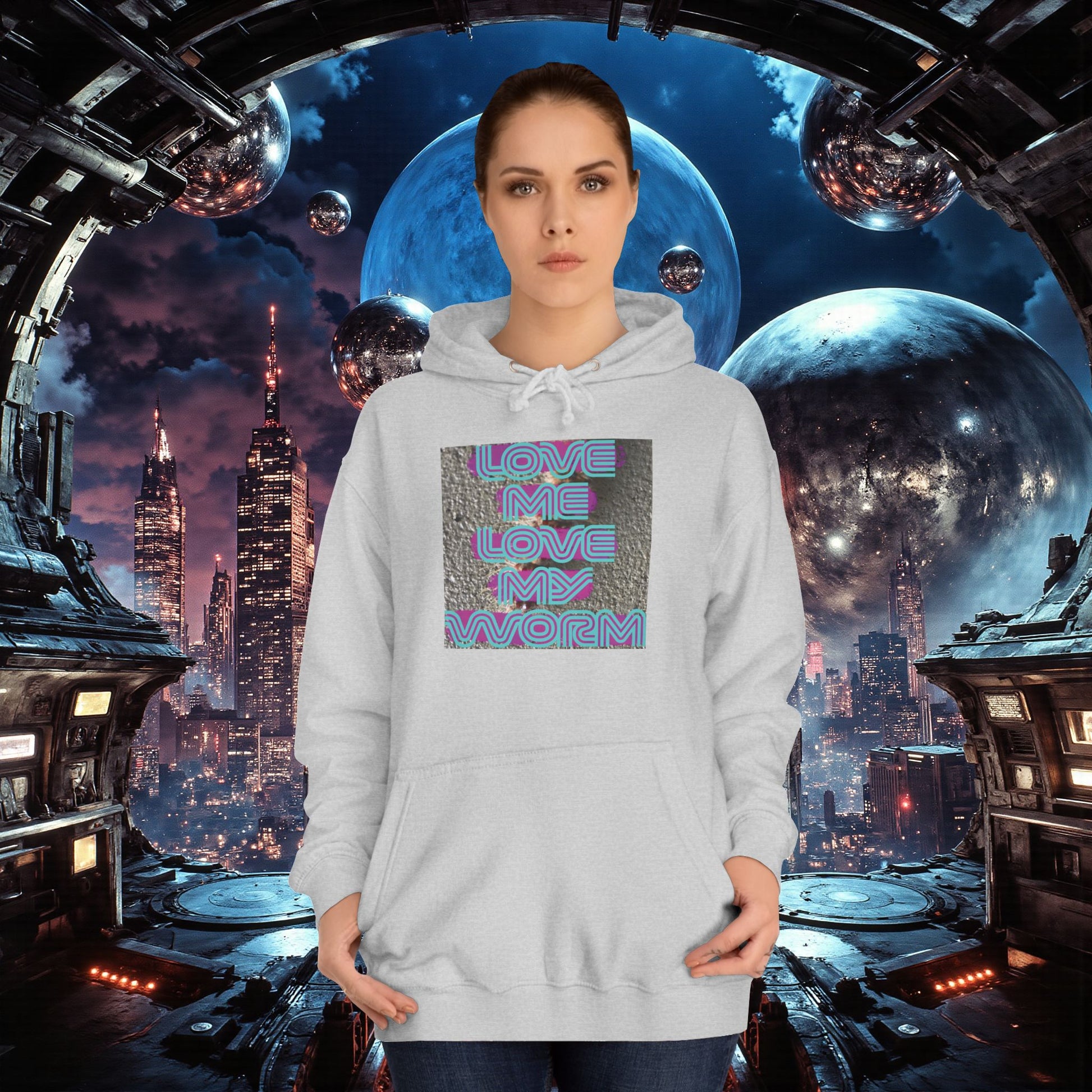 College Hoodie | Love Me Love My Worm (for the devout)