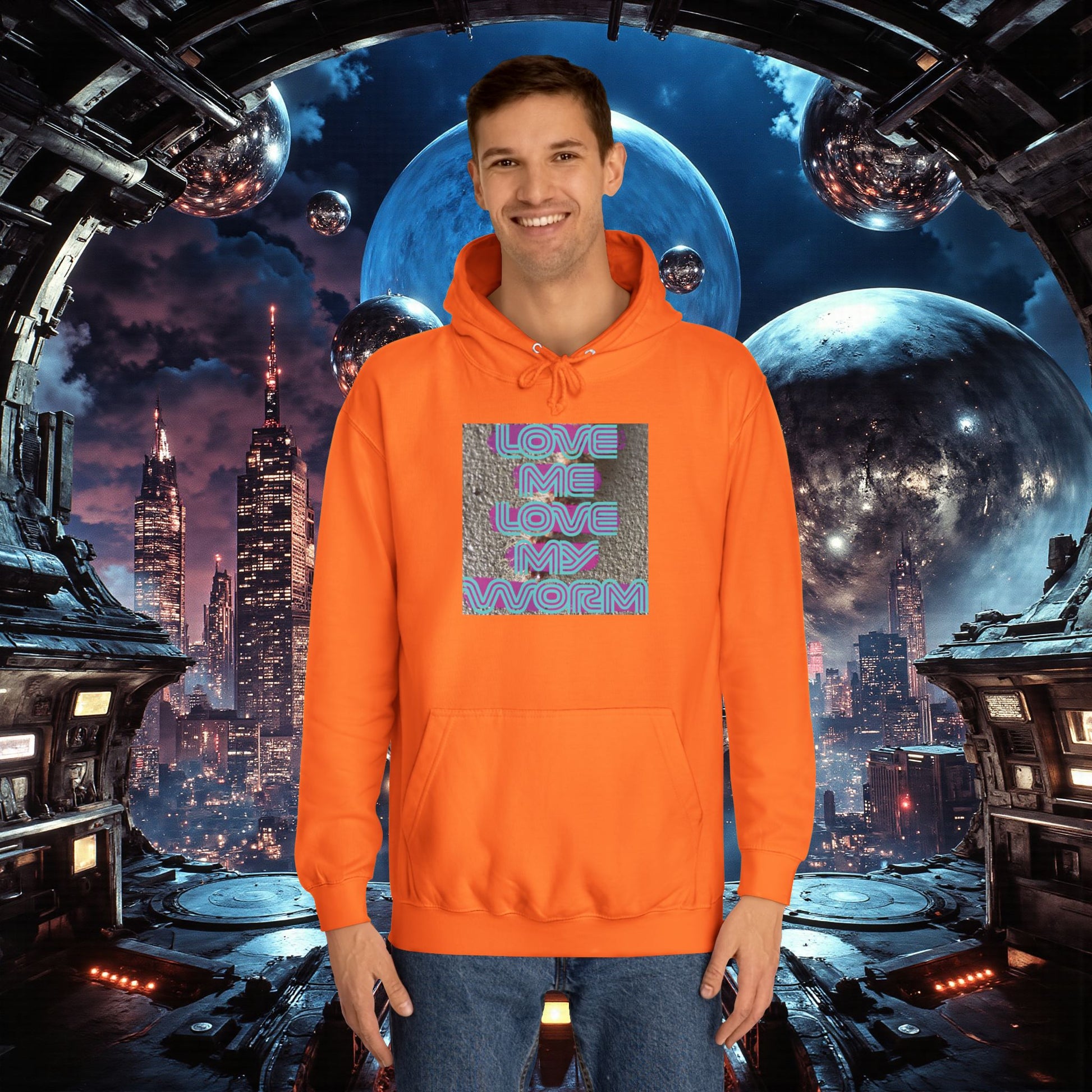 College Hoodie | Love Me Love My Worm (for the devout)