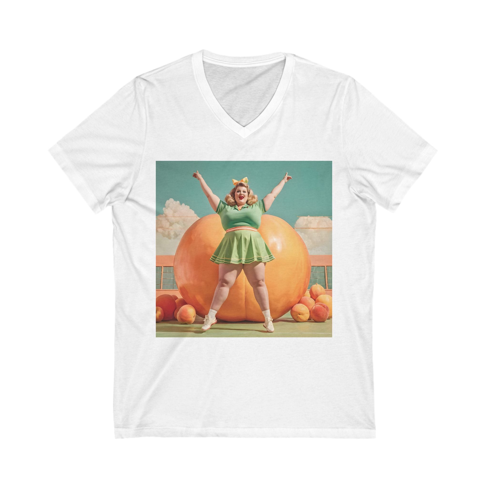 V-Neck T-Shirt | Fat Peaches