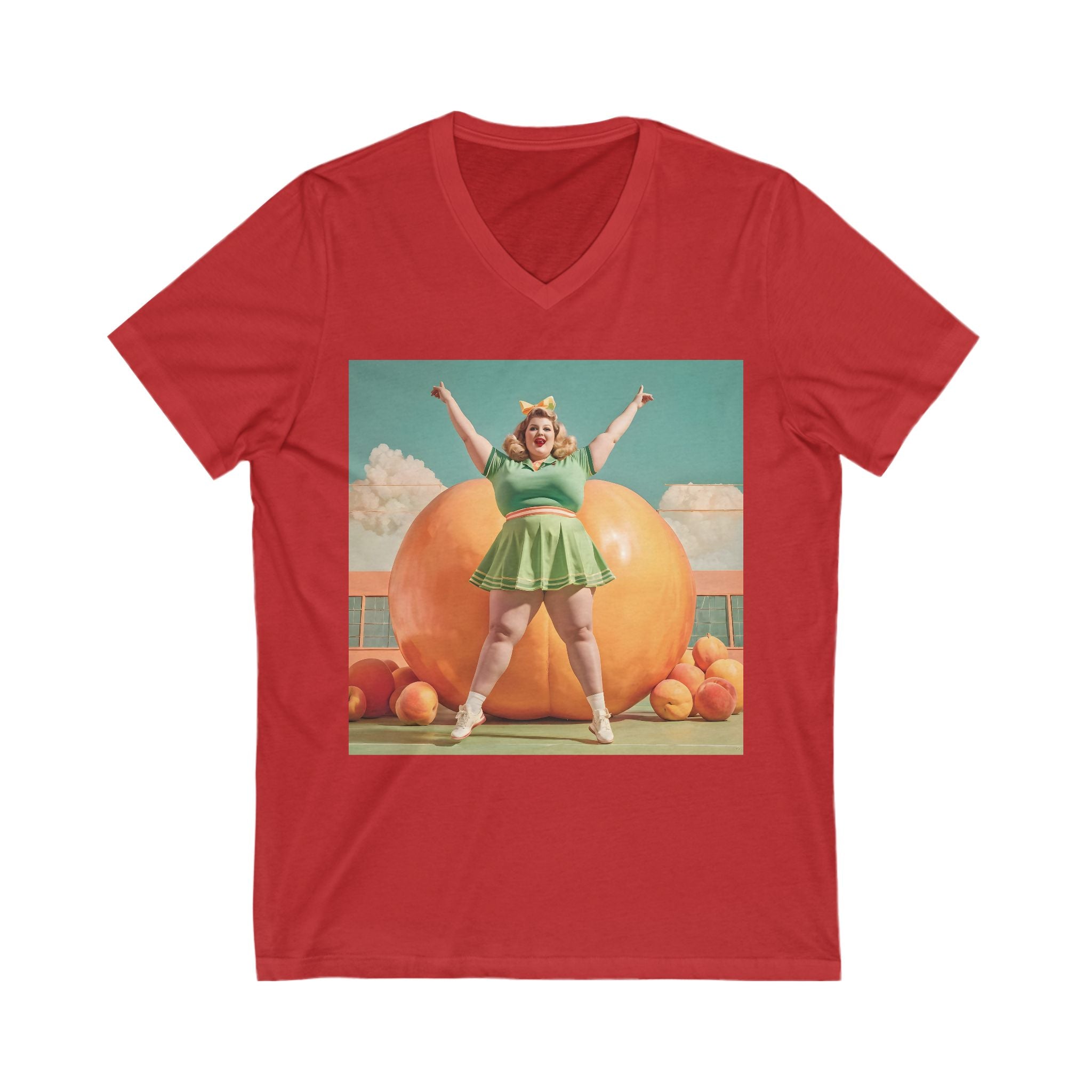 V-Neck T-Shirt | Fat Peaches