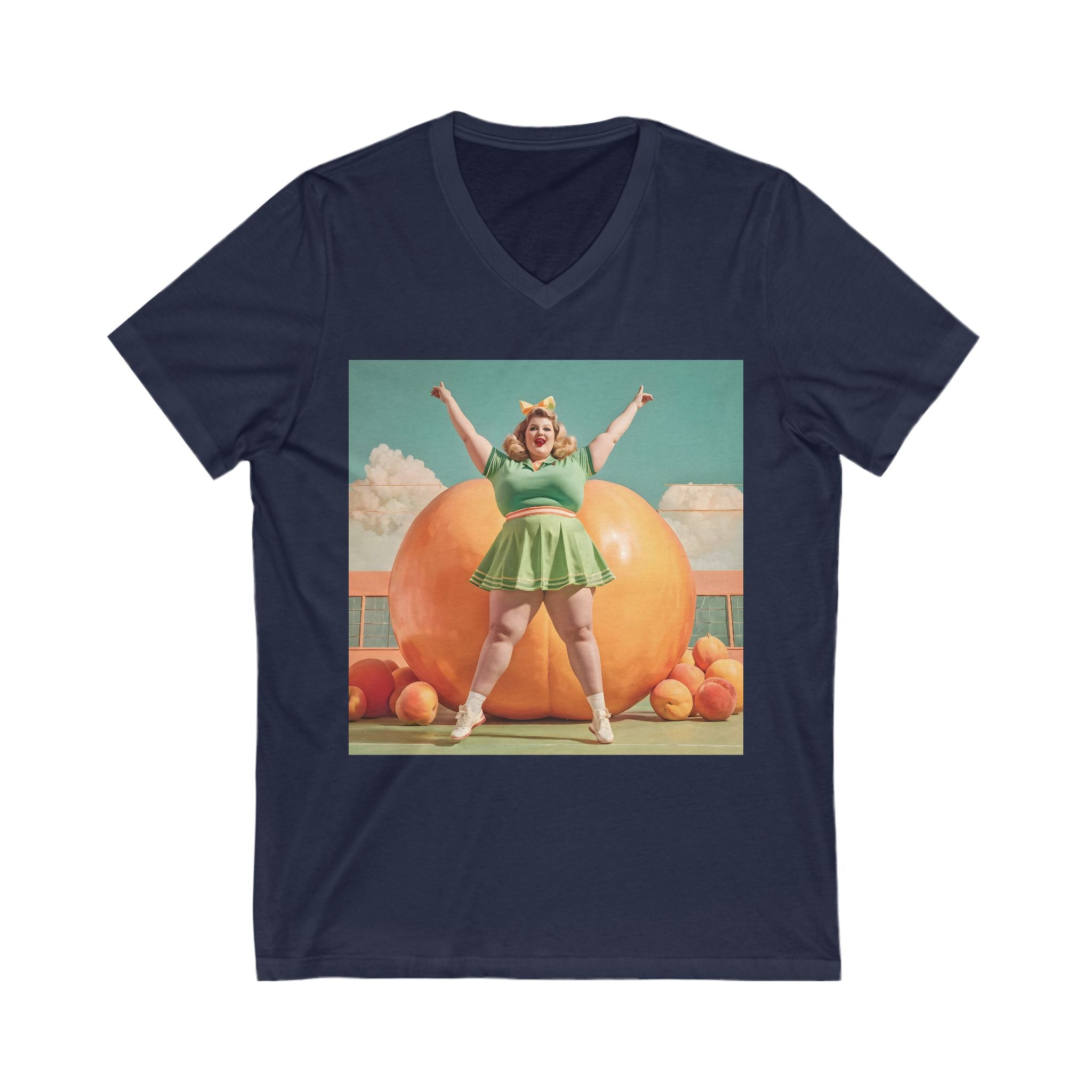 V-Neck T-Shirt | Fat Peaches