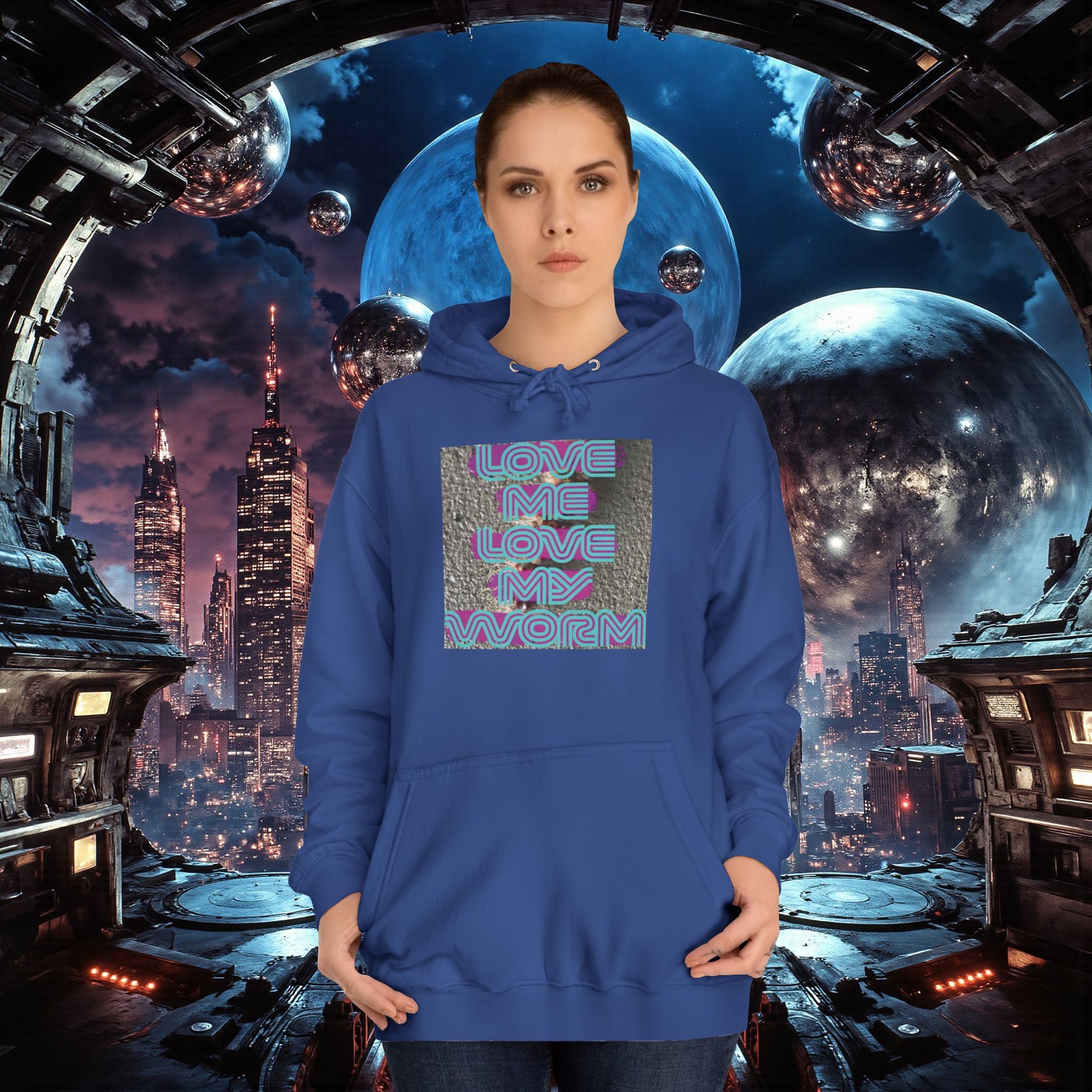 College Hoodie | Love Me Love My Worm (for the devout)