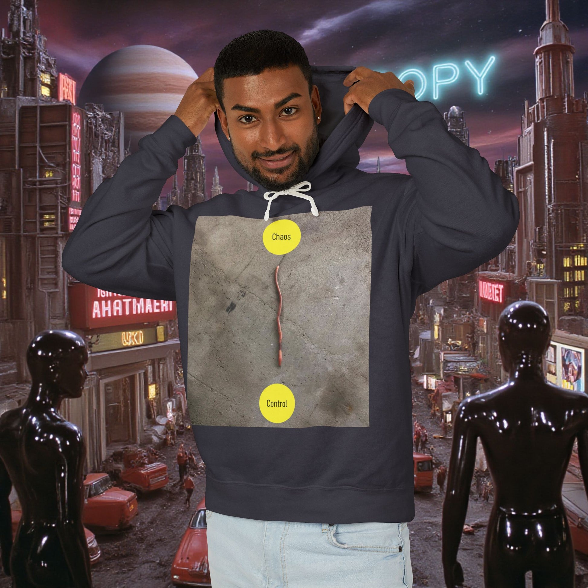 Hoodie Sweatshirt | Control The Chaos Control The Worm
