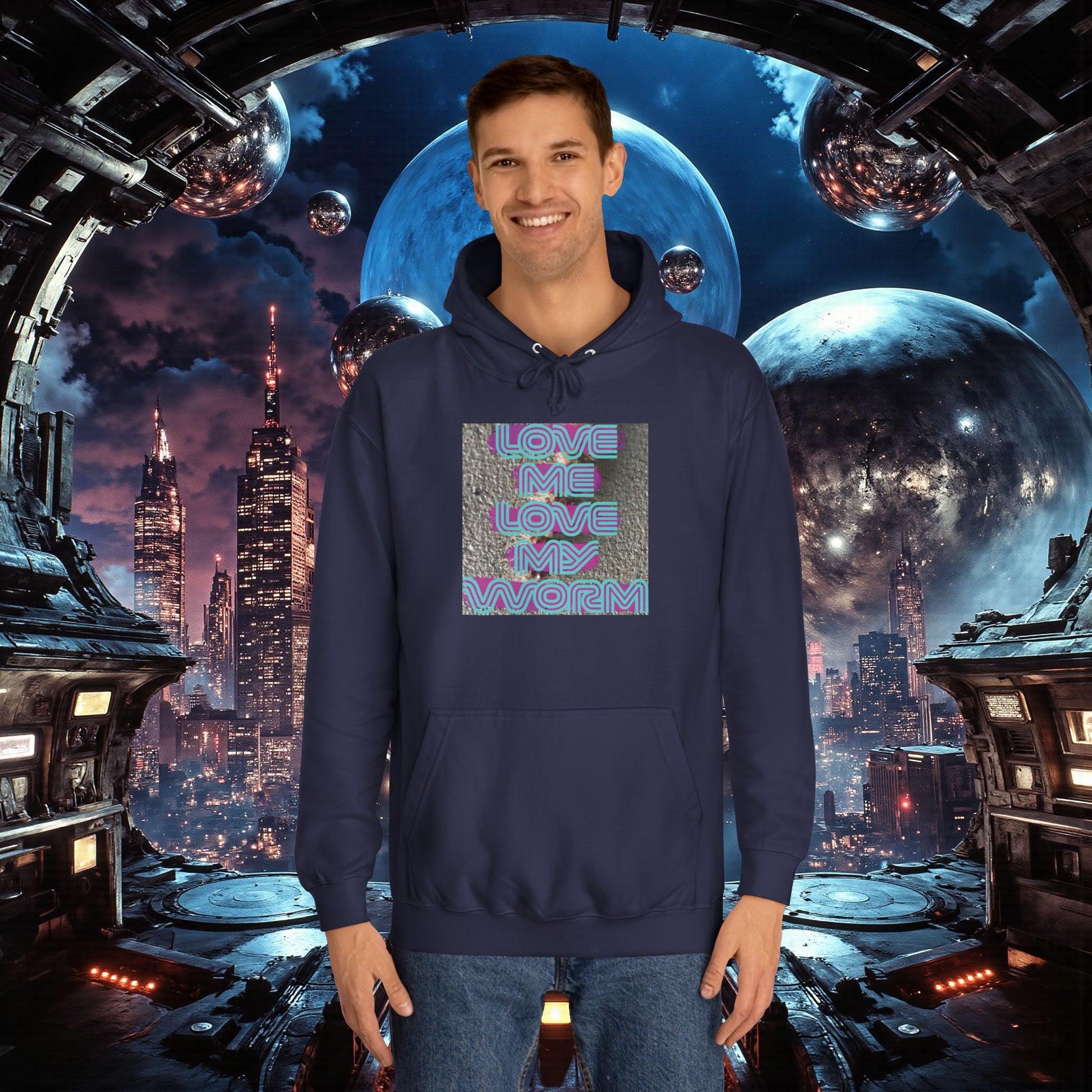 College Hoodie | Love Me Love My Worm (for the devout)