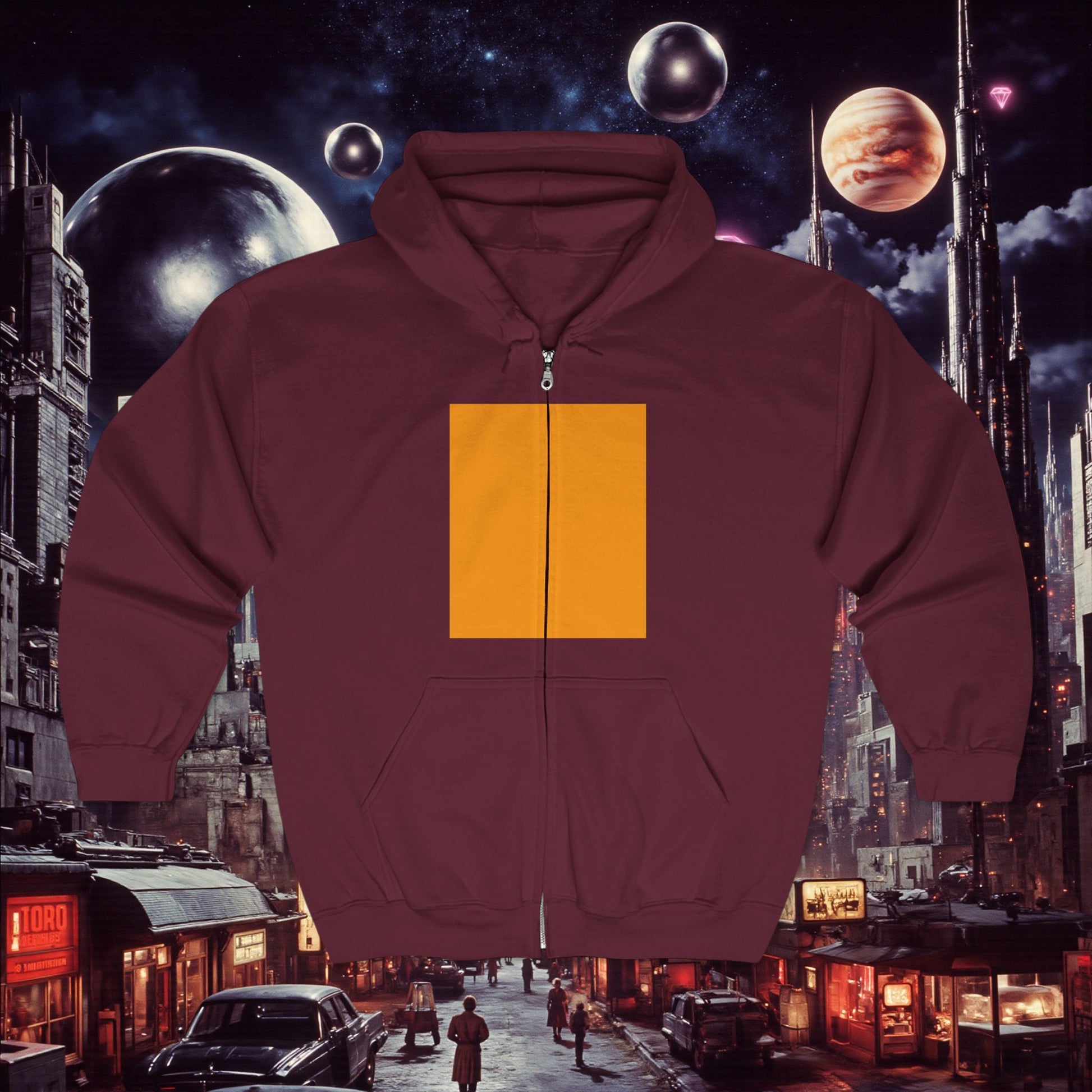 Zip Hoodie | Orange