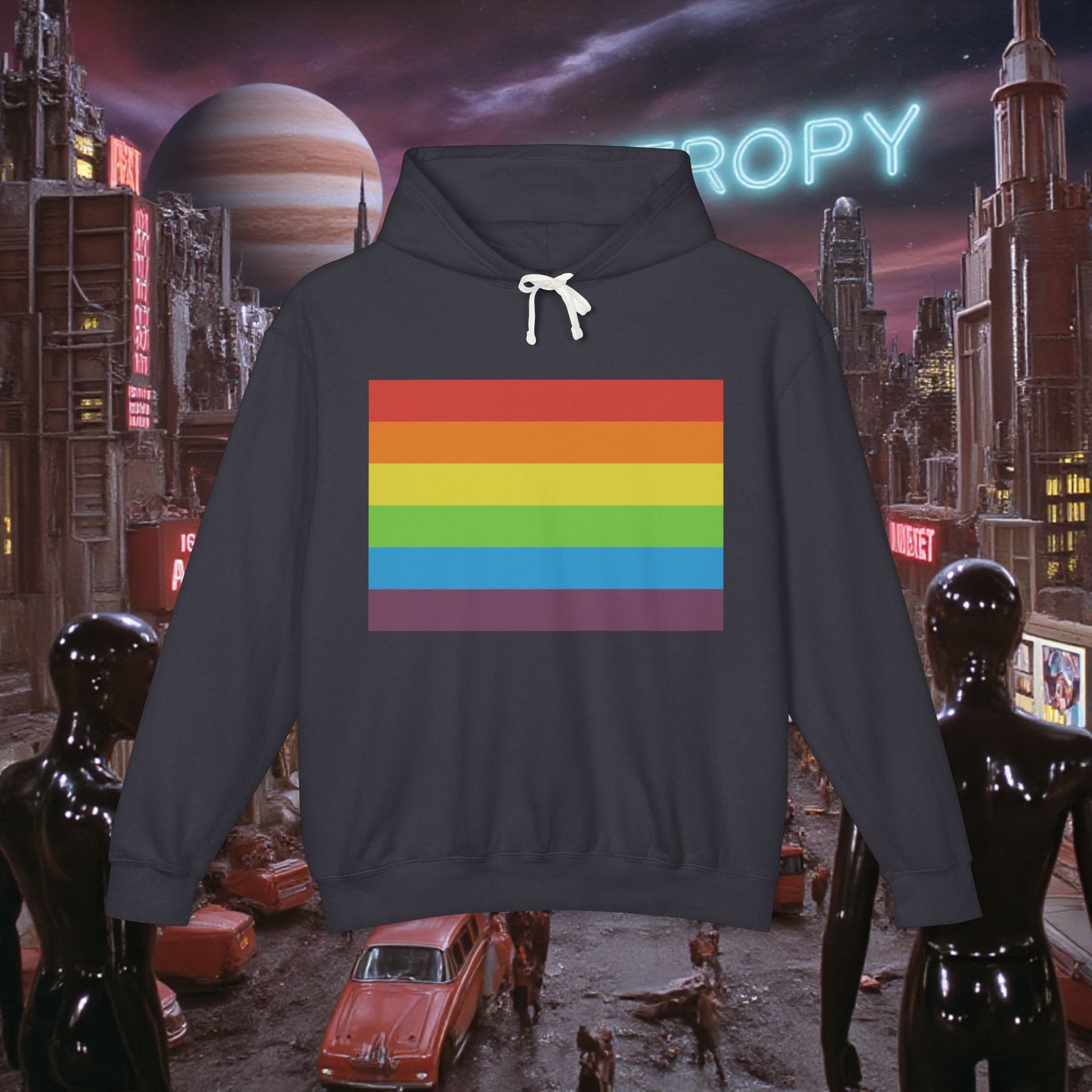 Hoodie Sweatshirt | Vintage Pride Flag