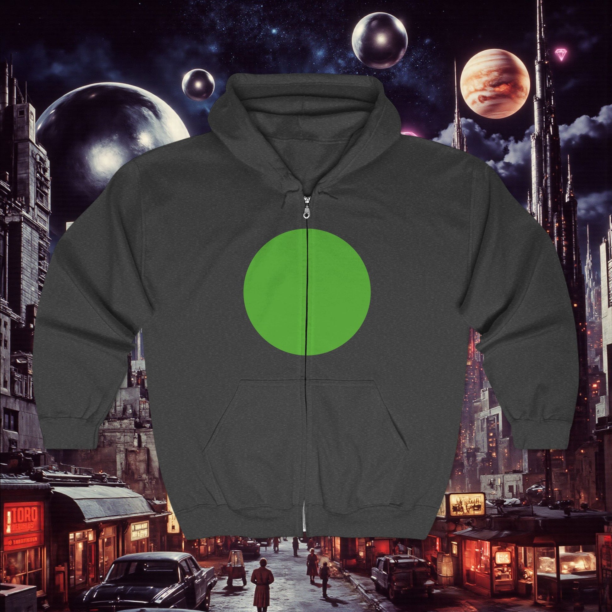 Zip Hoodie | Green
