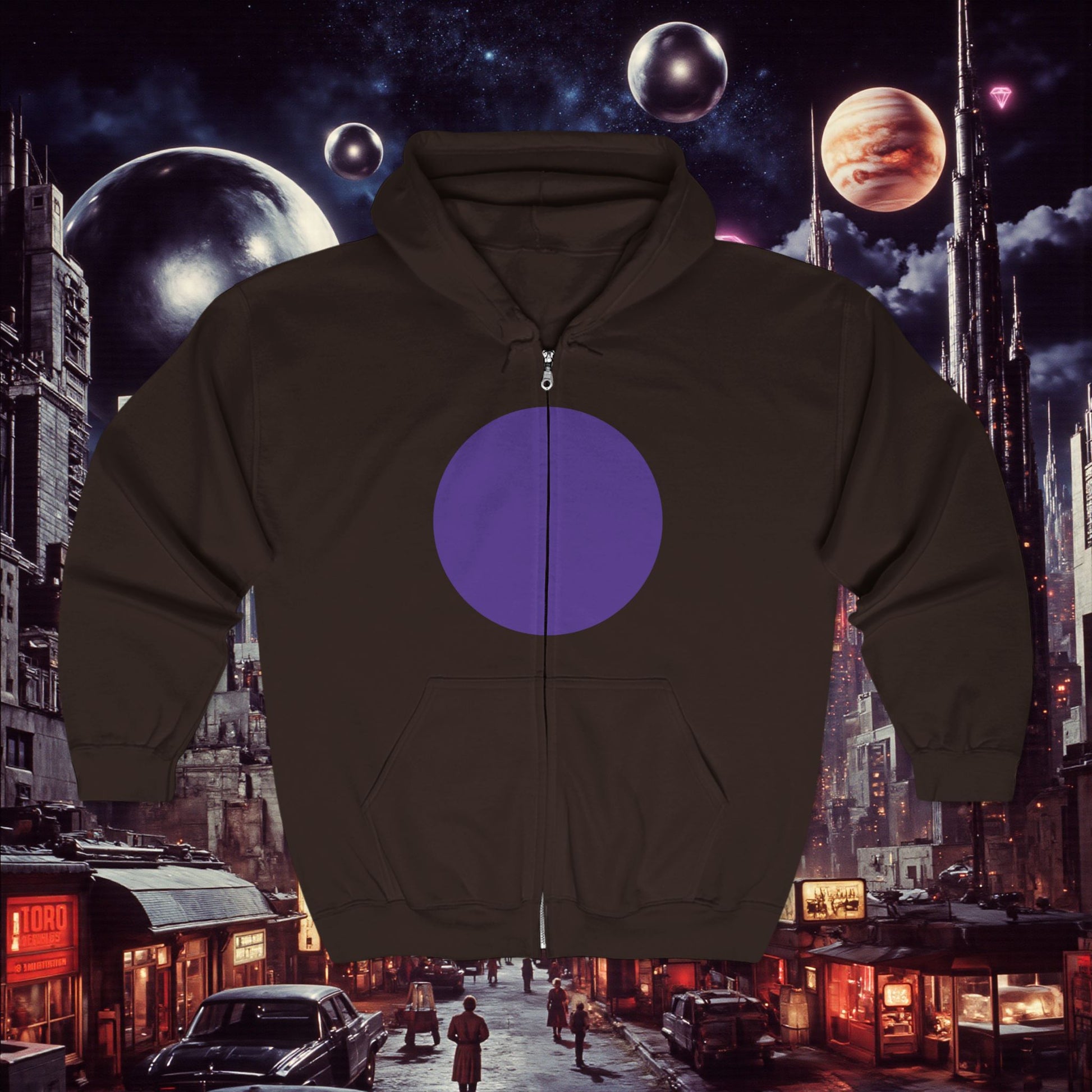 Zip Hoodie | Purple