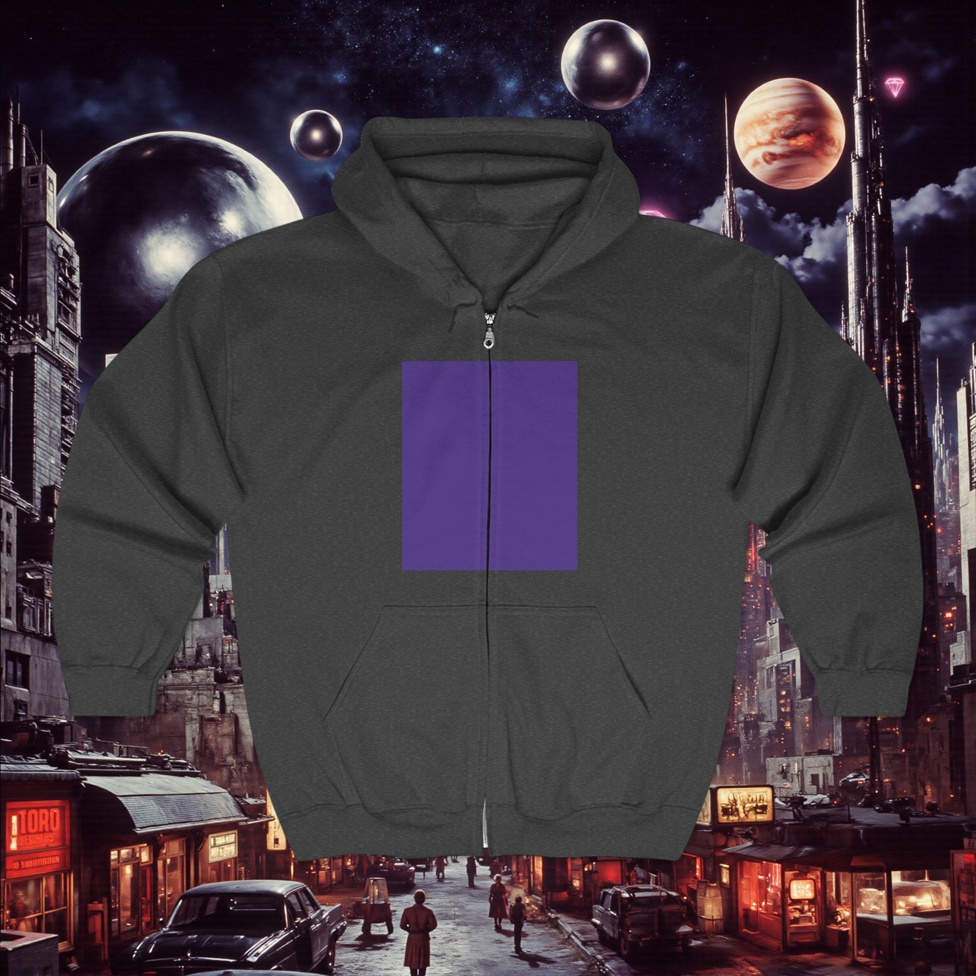 Zip Hoodie | Purple