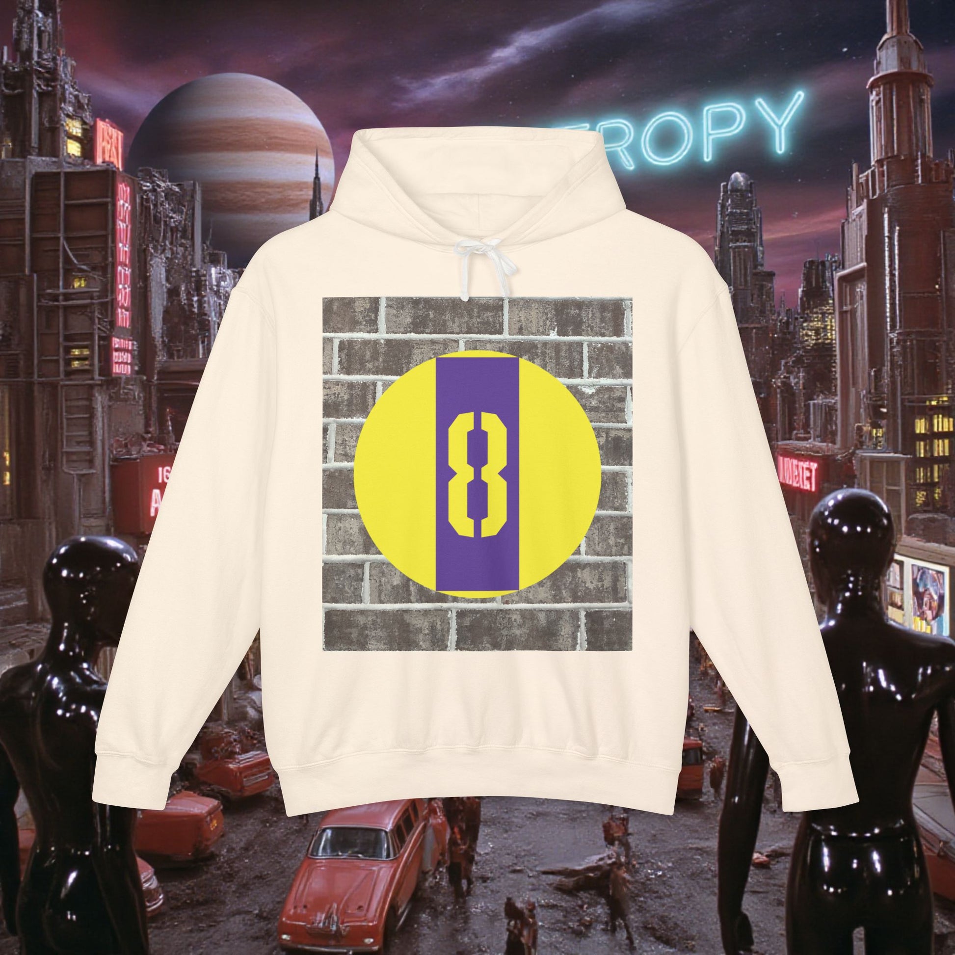Hoodie Sweatshirt | Brick Road 8 | Purple