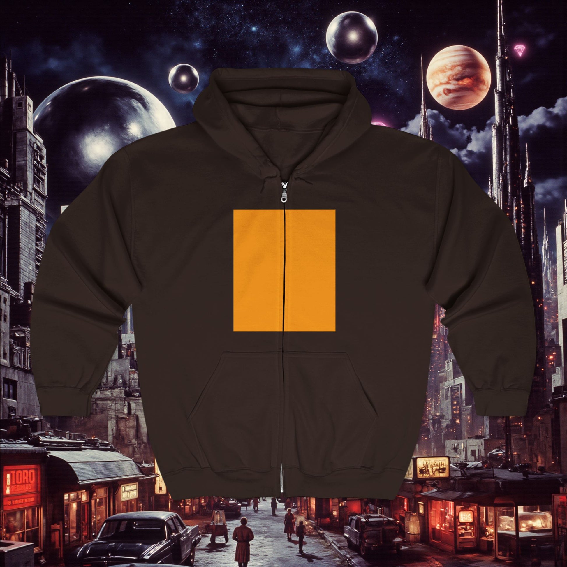 Zip Hoodie | Orange