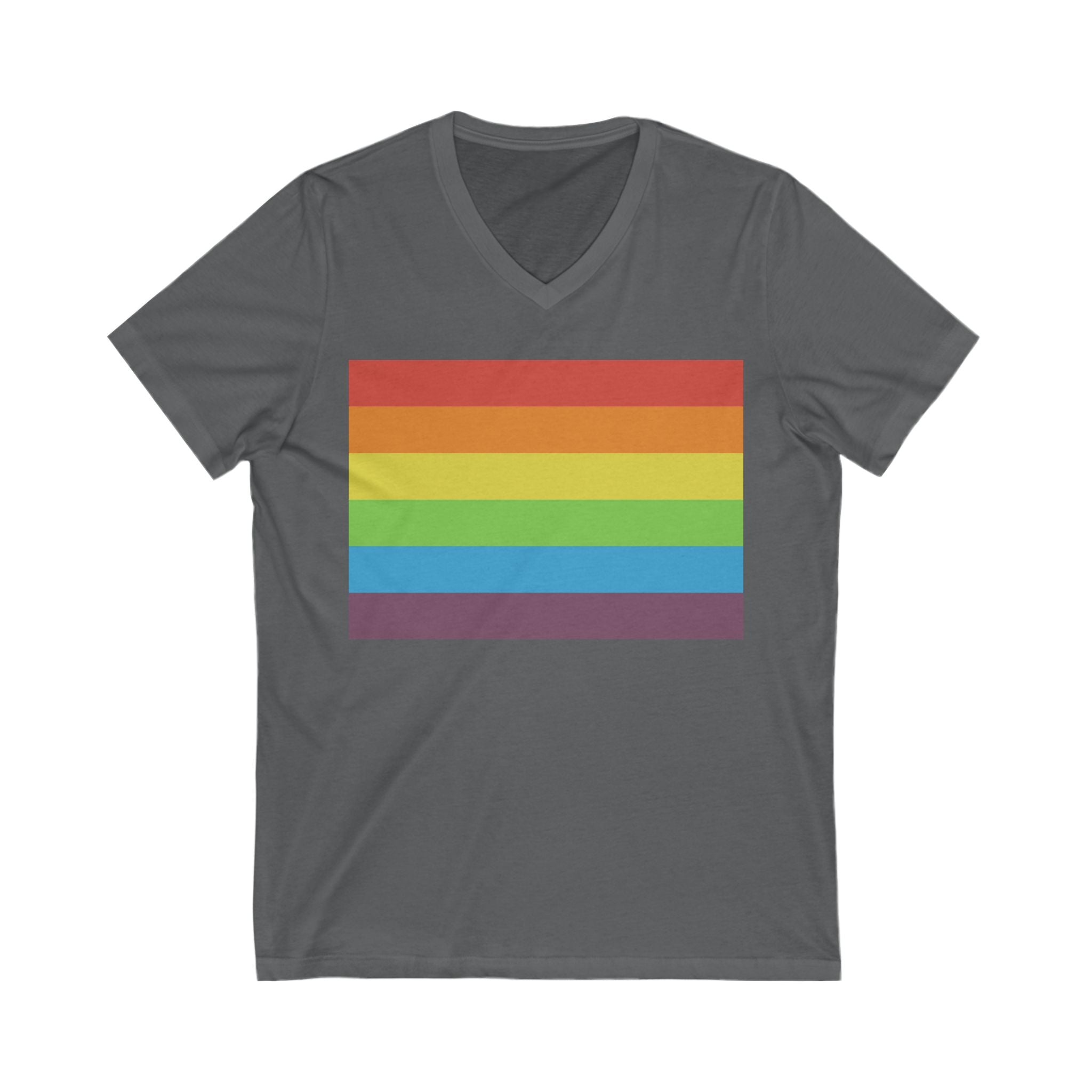 V-Neck T-Shirt | Vintage Pride Flag