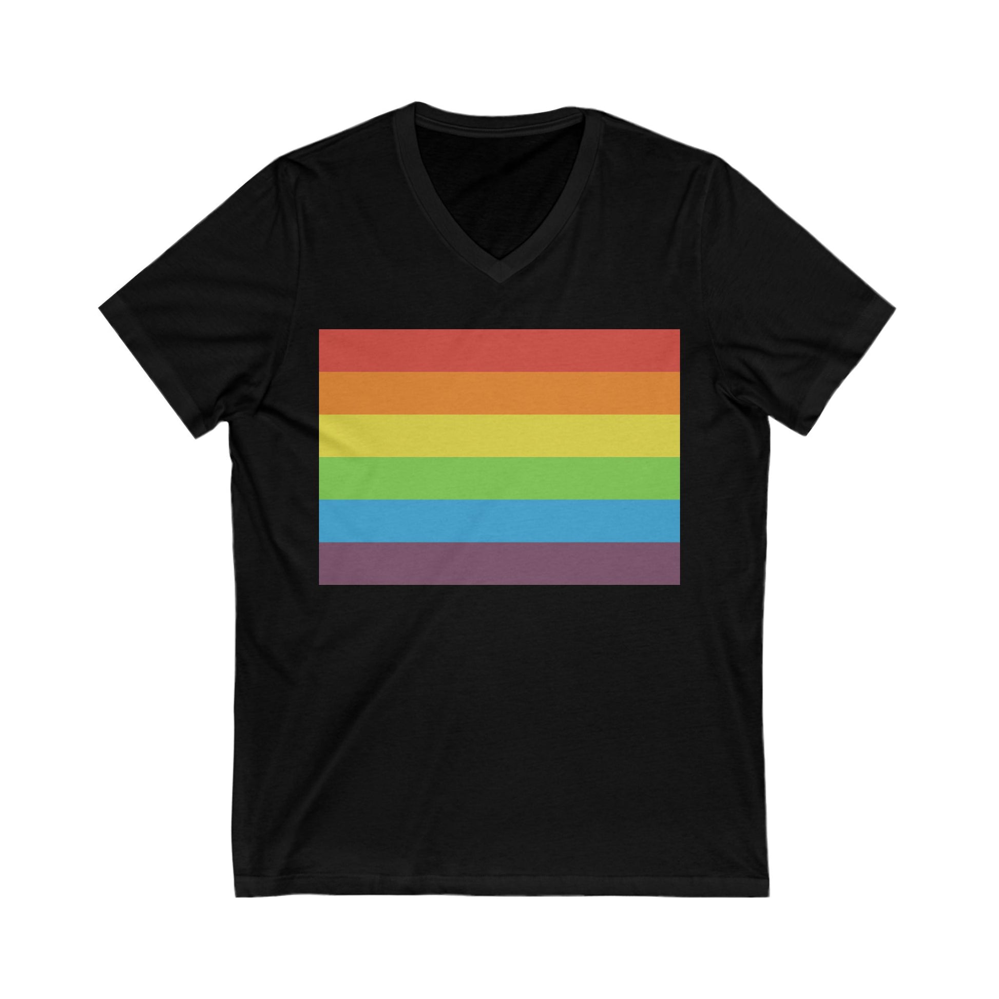 V-Neck T-Shirt | Vintage Pride Flag