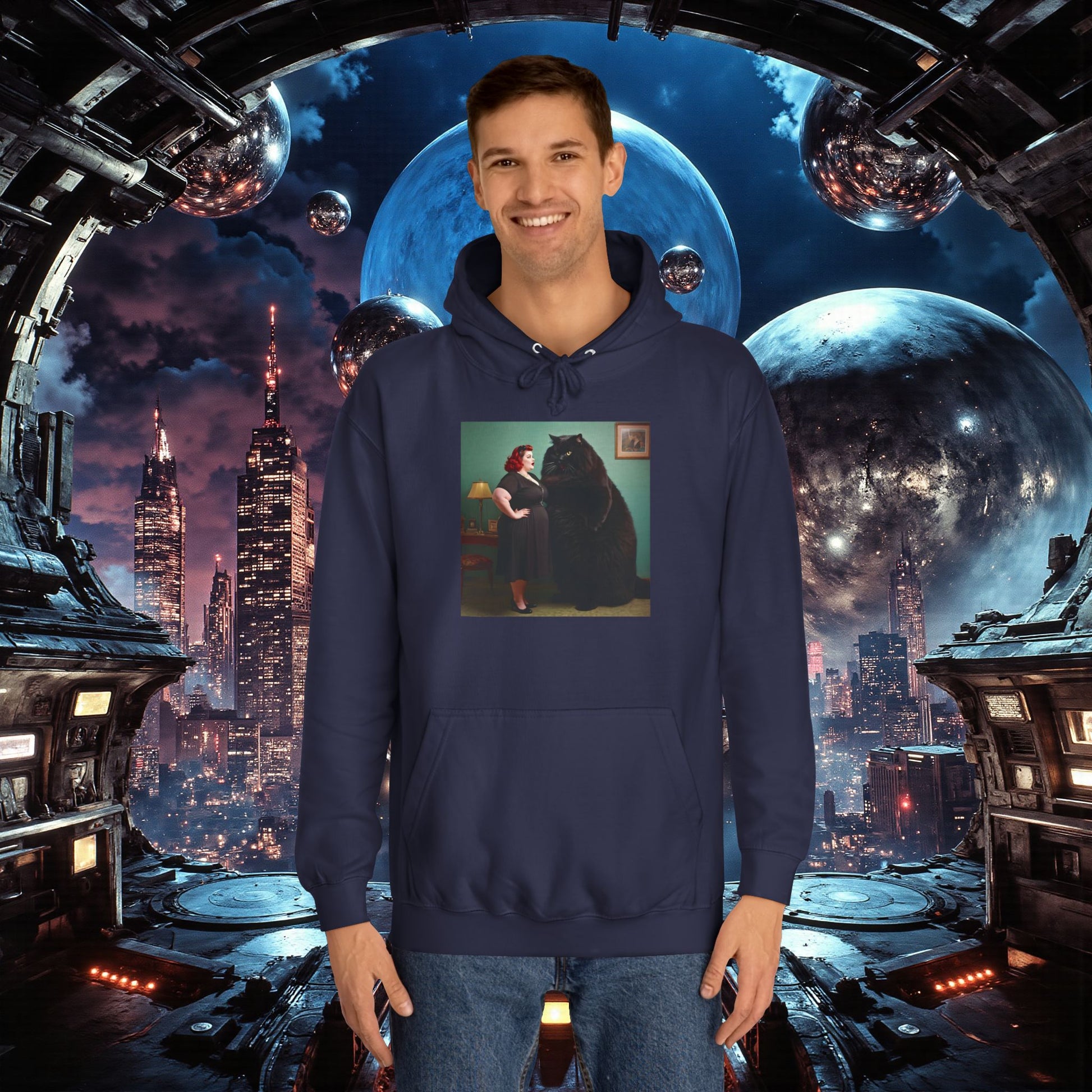 College Hoodie | Black Pussy
