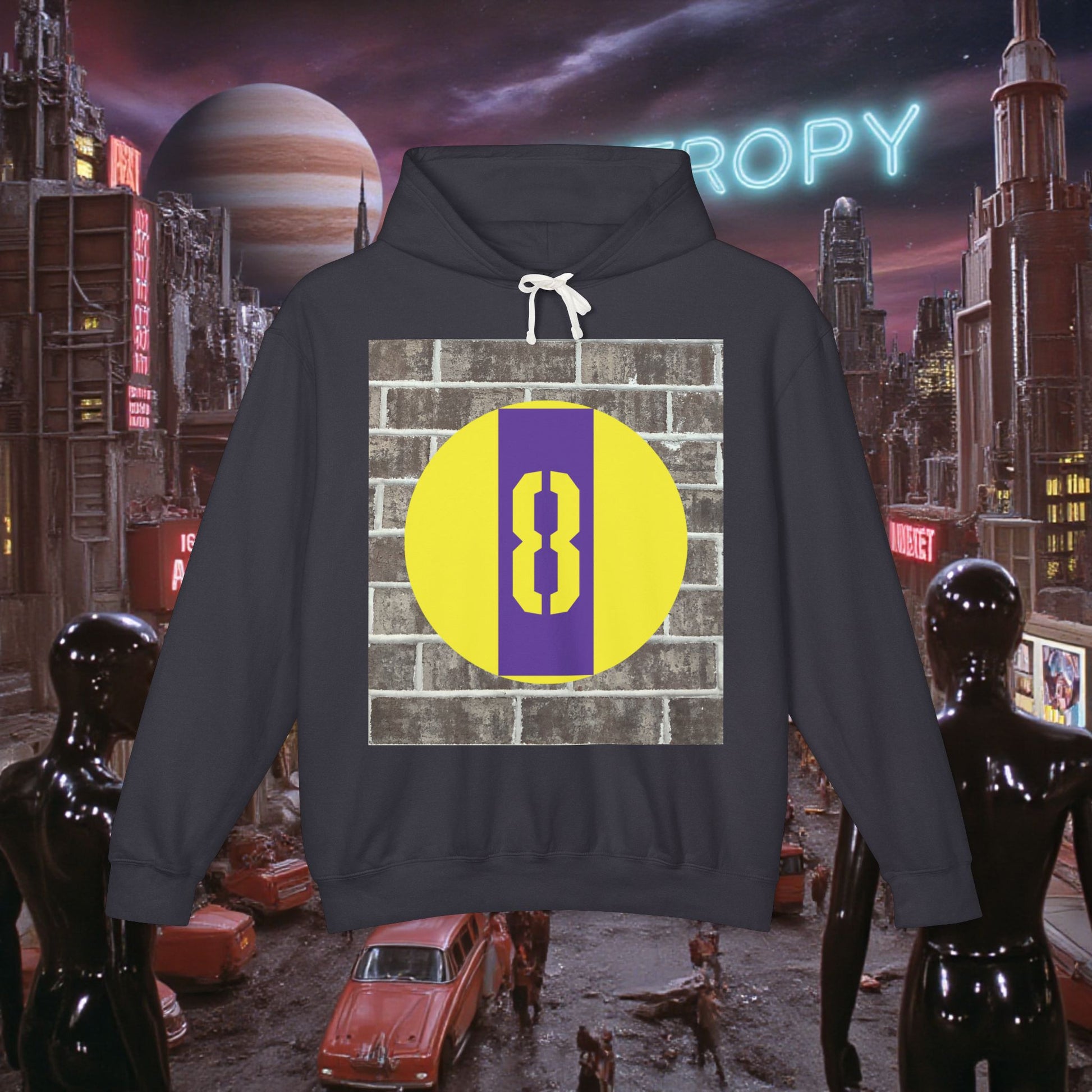 Hoodie Sweatshirt | Brick Road 8 | Purple