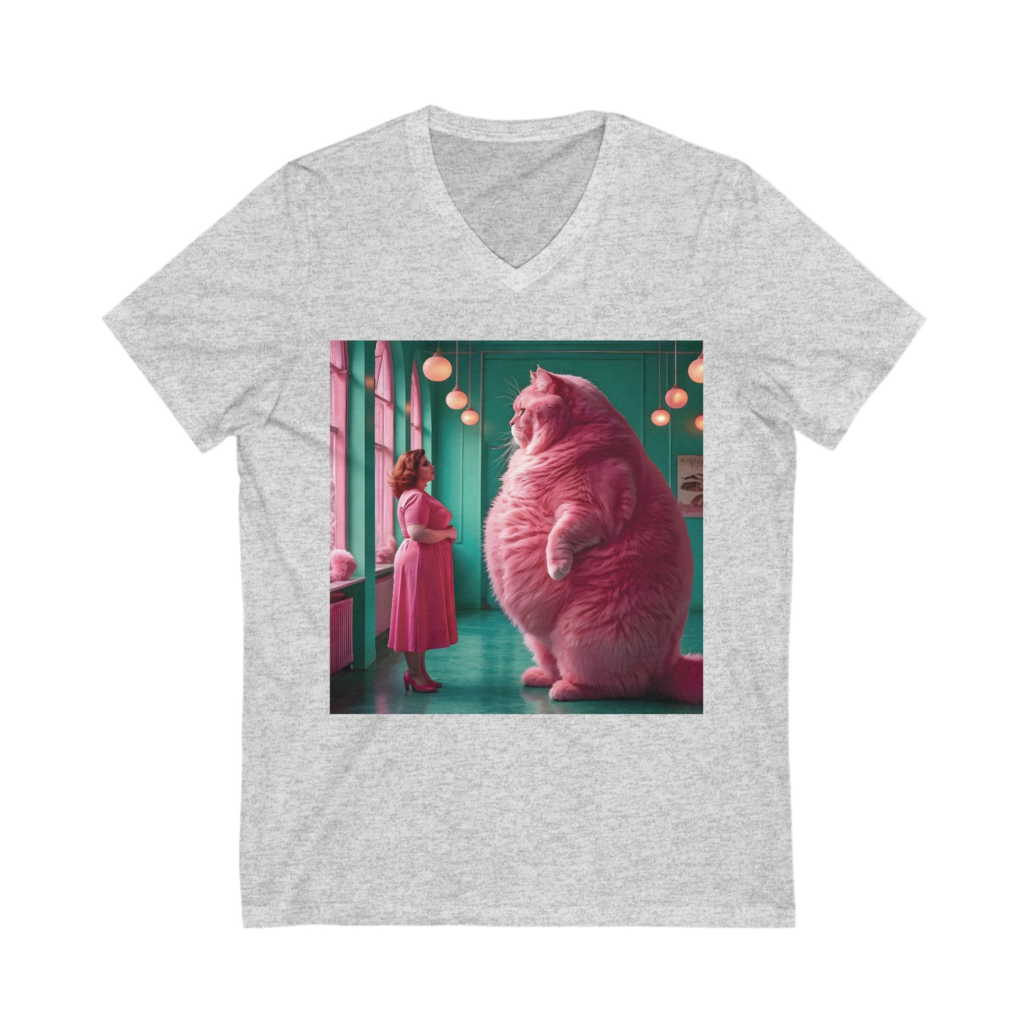 V-Neck T-Shirt | Pink Pussy
