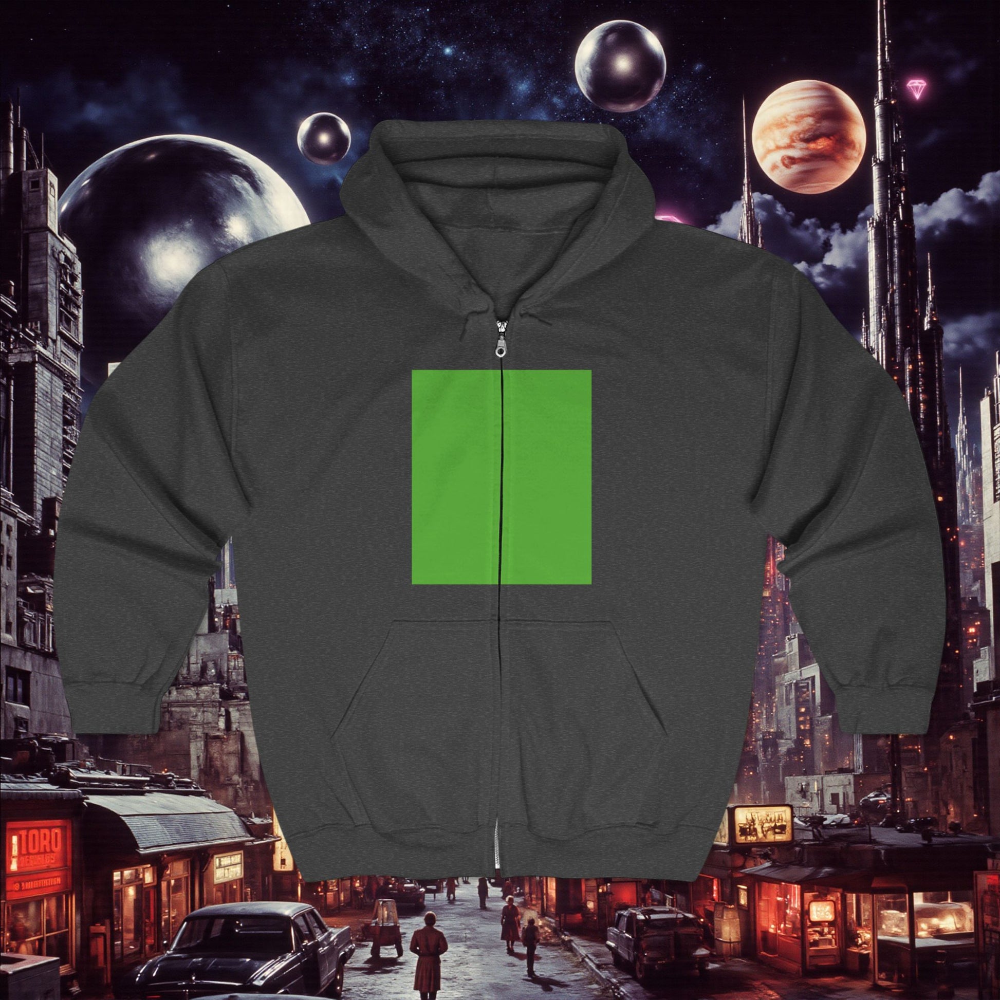 Zip Hoodie | Green