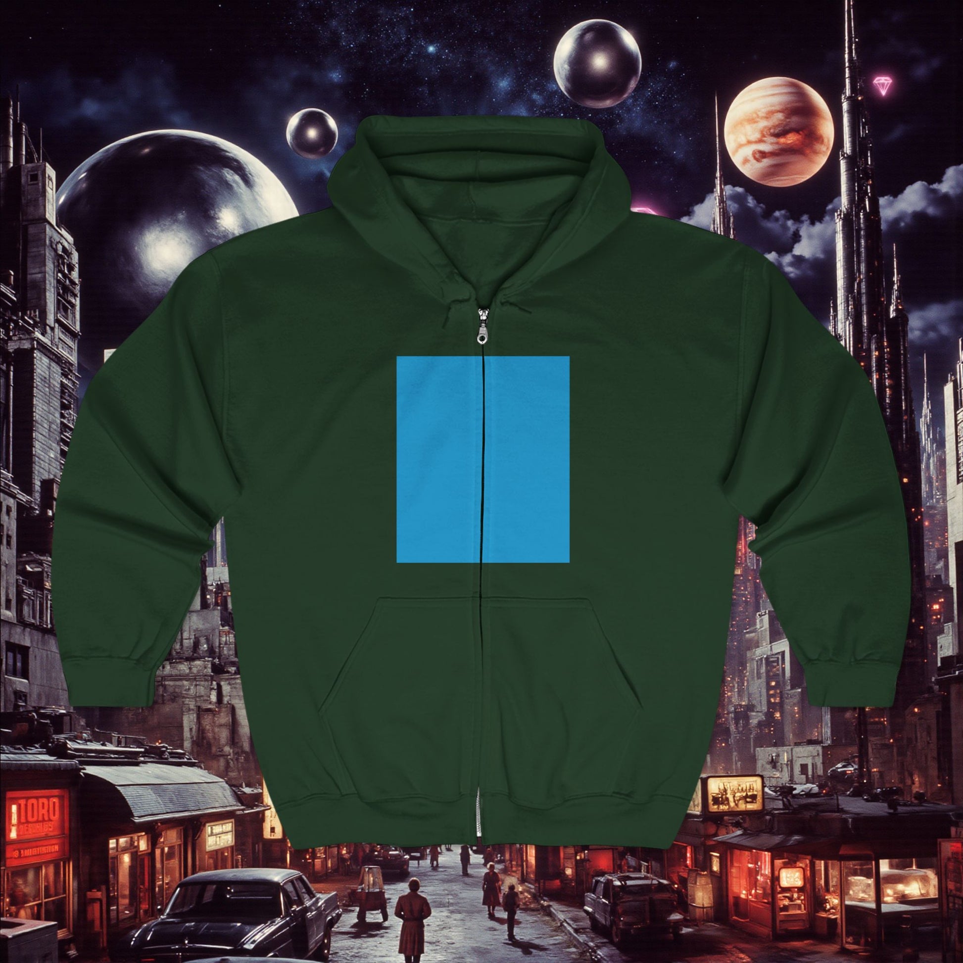 Zip Hoodie | Bright Blue