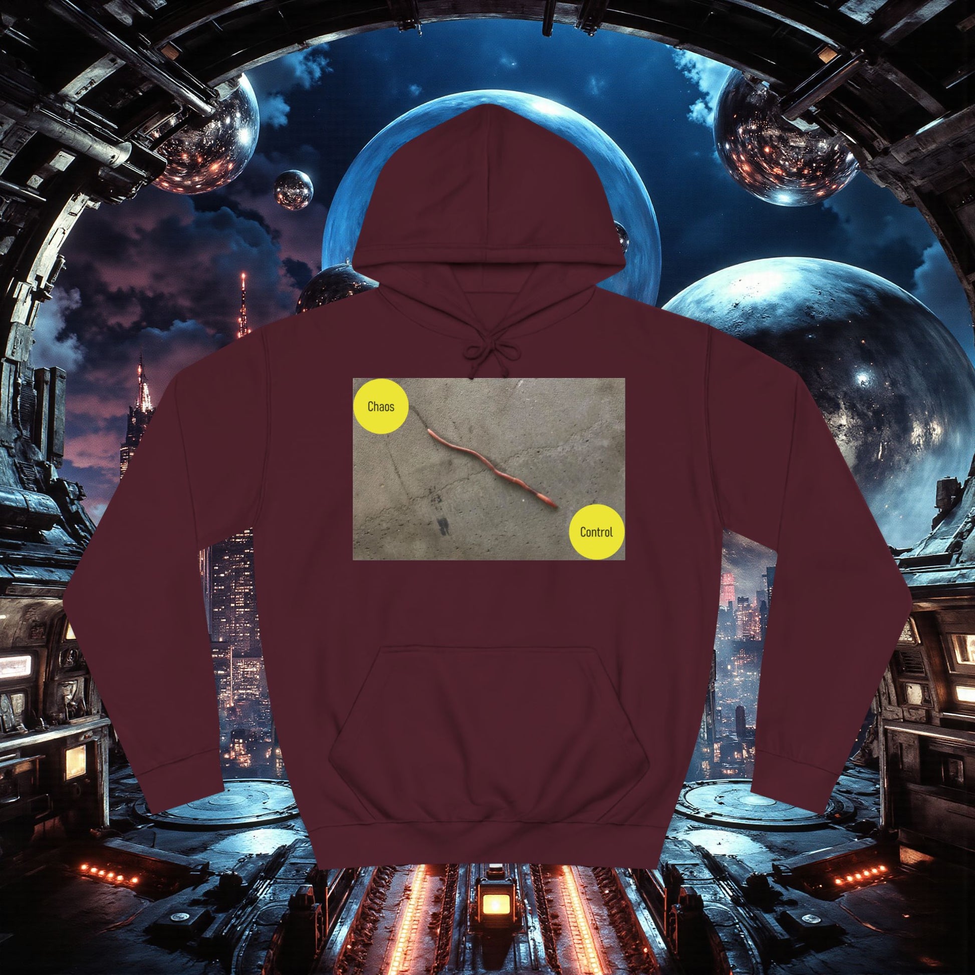 College Hoodie | Control The Chaos Control The Worm