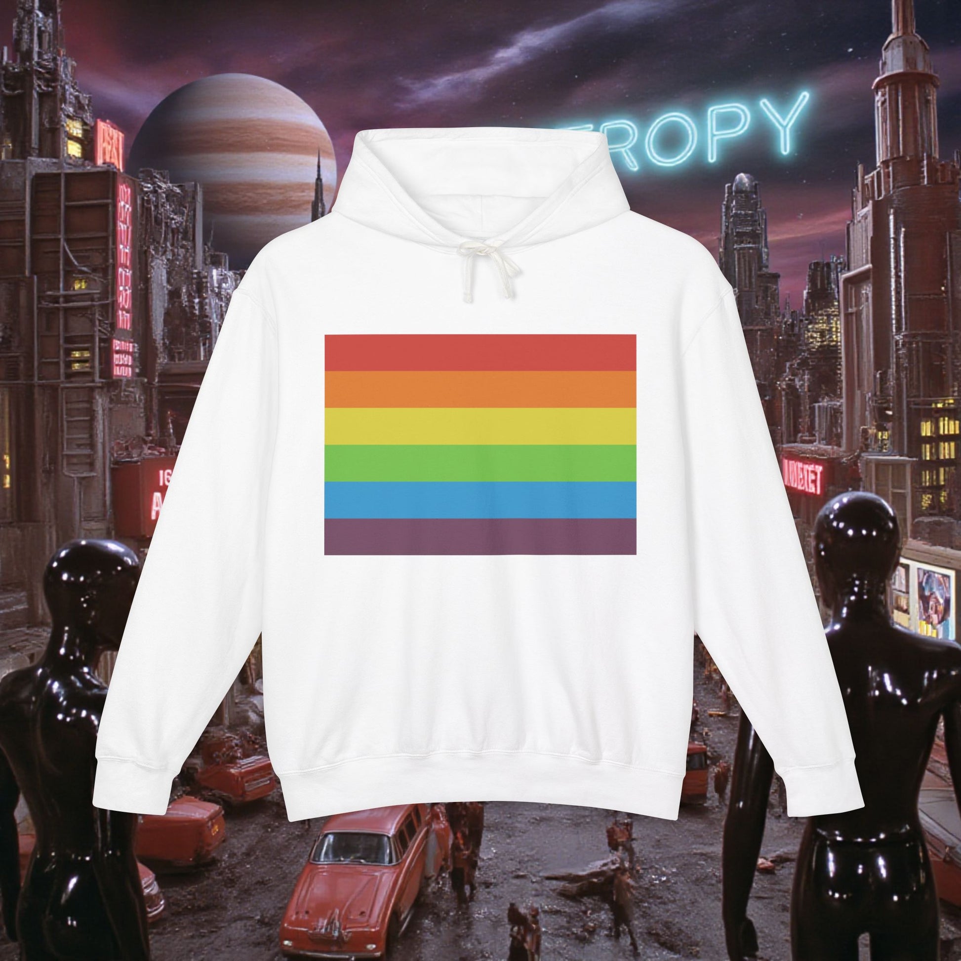 Hoodie Sweatshirt | Vintage Pride Flag