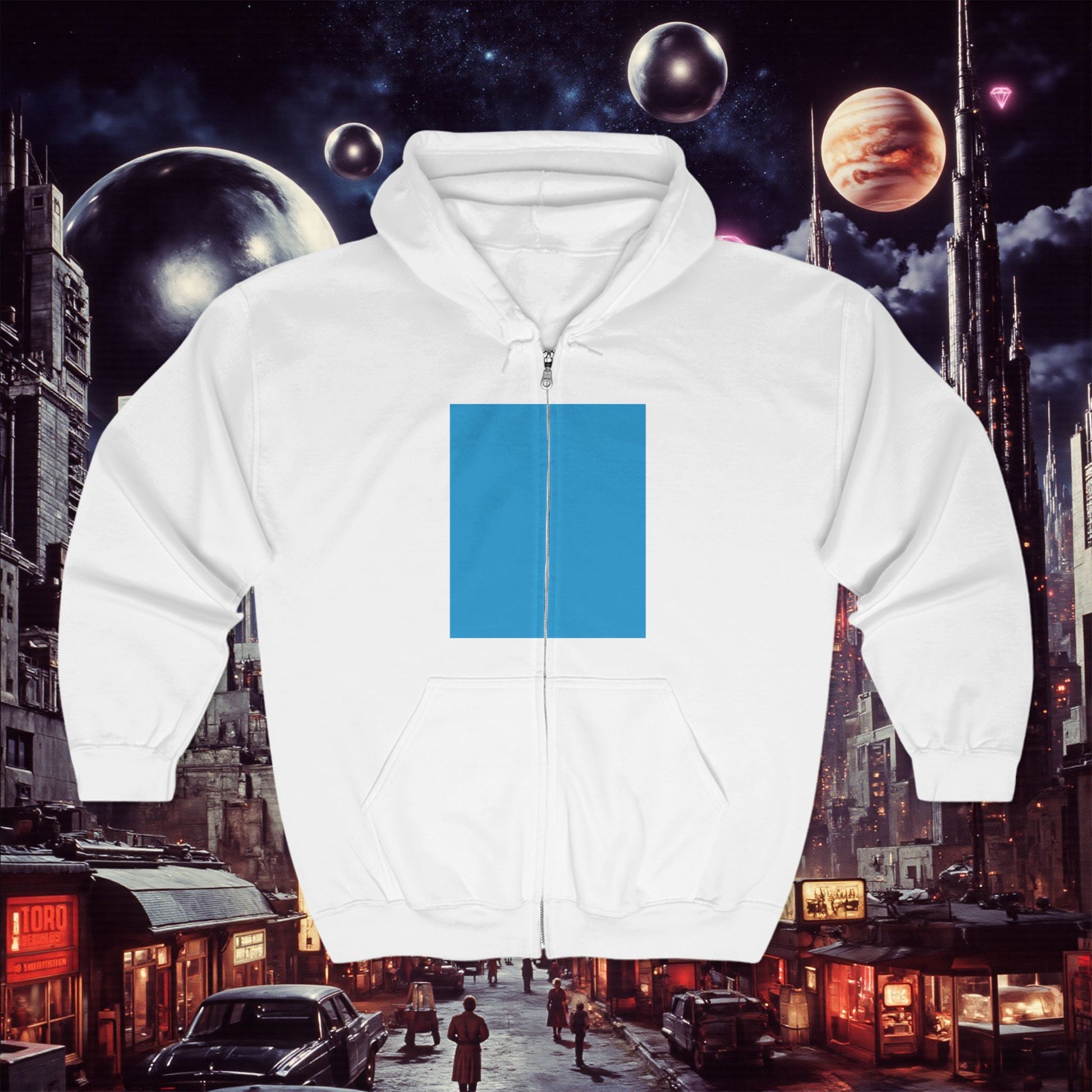 Zip Hoodie | Bright Blue