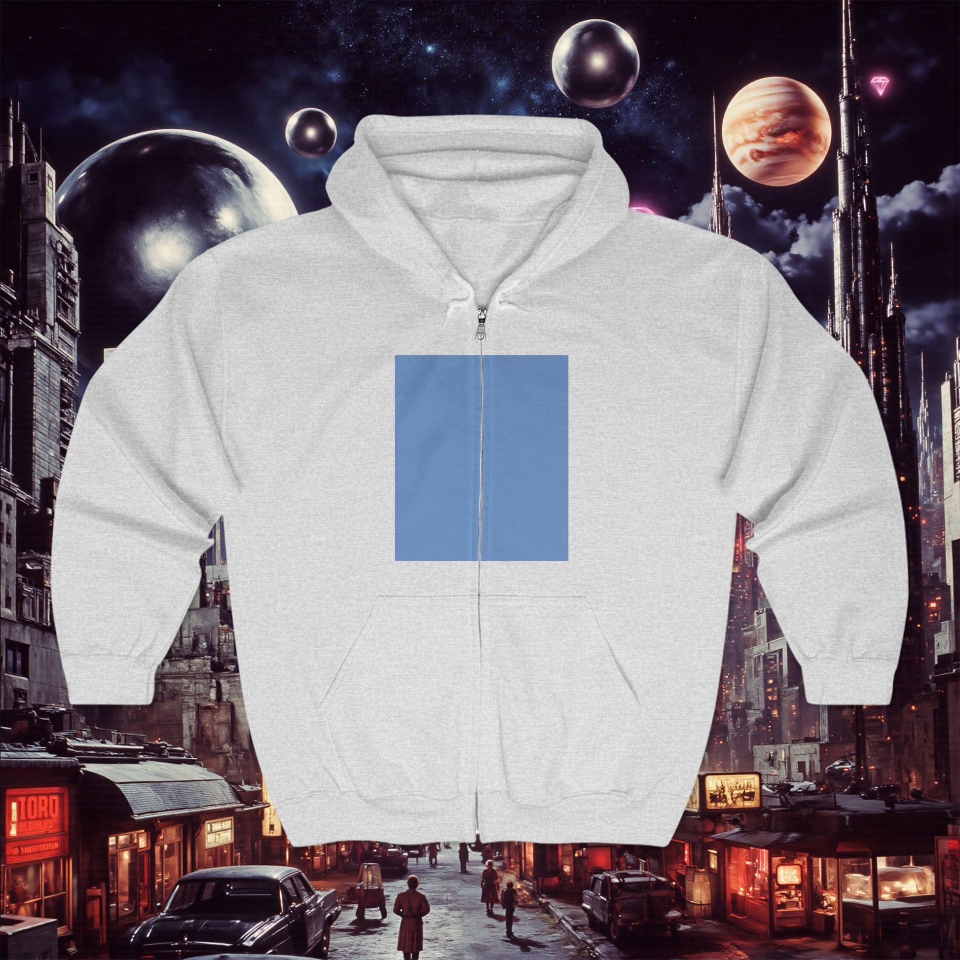 Zip Hoodie | Blue