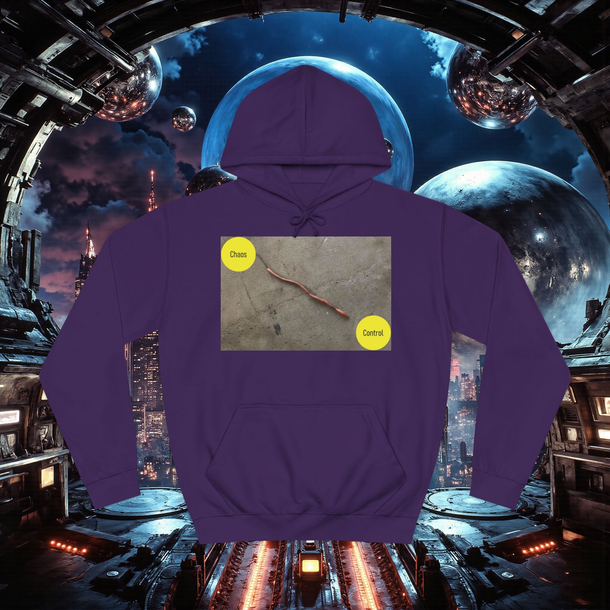 College Hoodie | Control The Chaos Control The Worm
