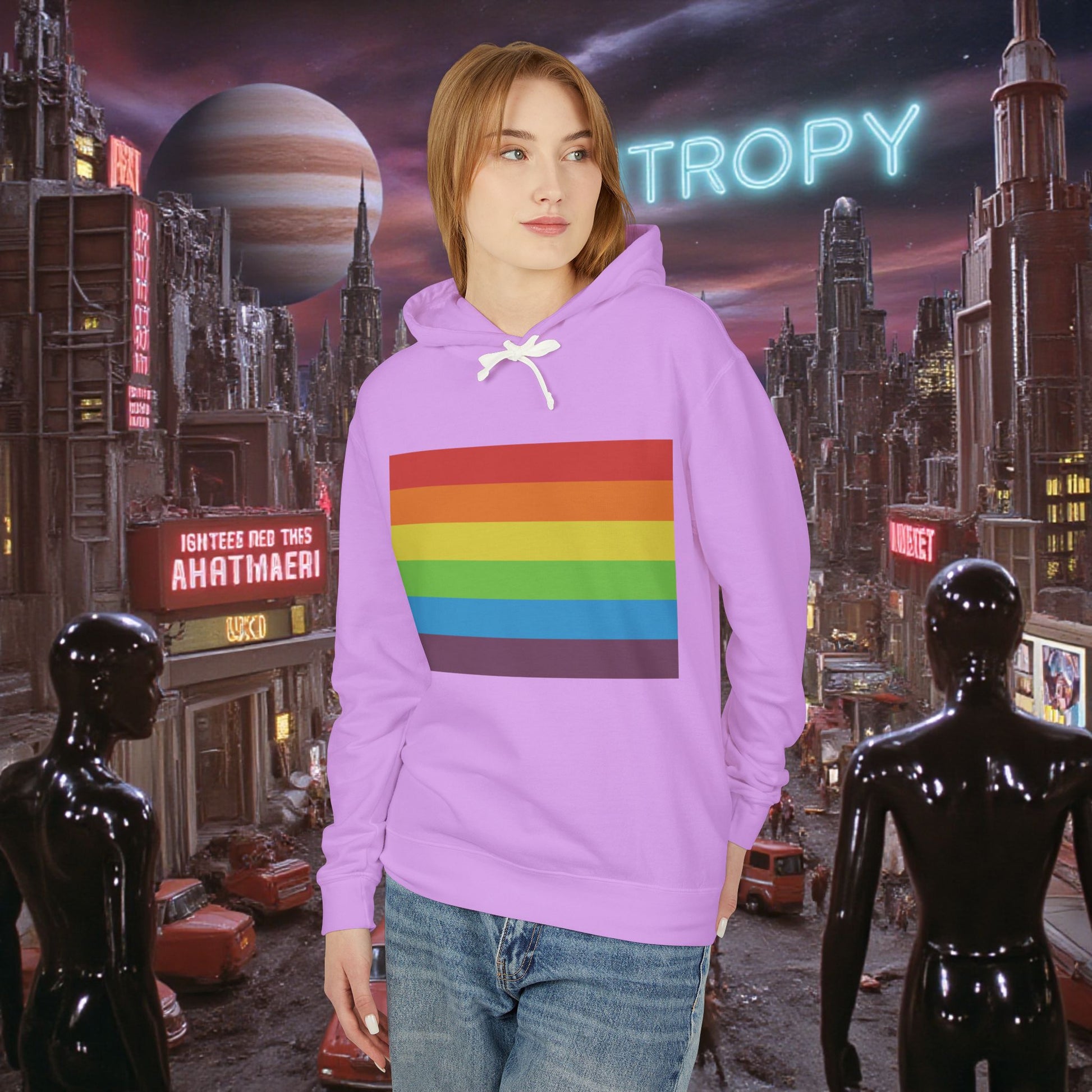 Hoodie Sweatshirt | Vintage Pride Flag