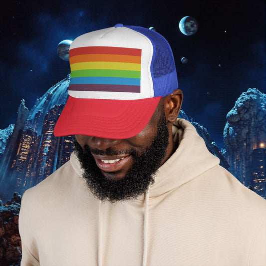Trucker Hat | Vintage Pride Flag