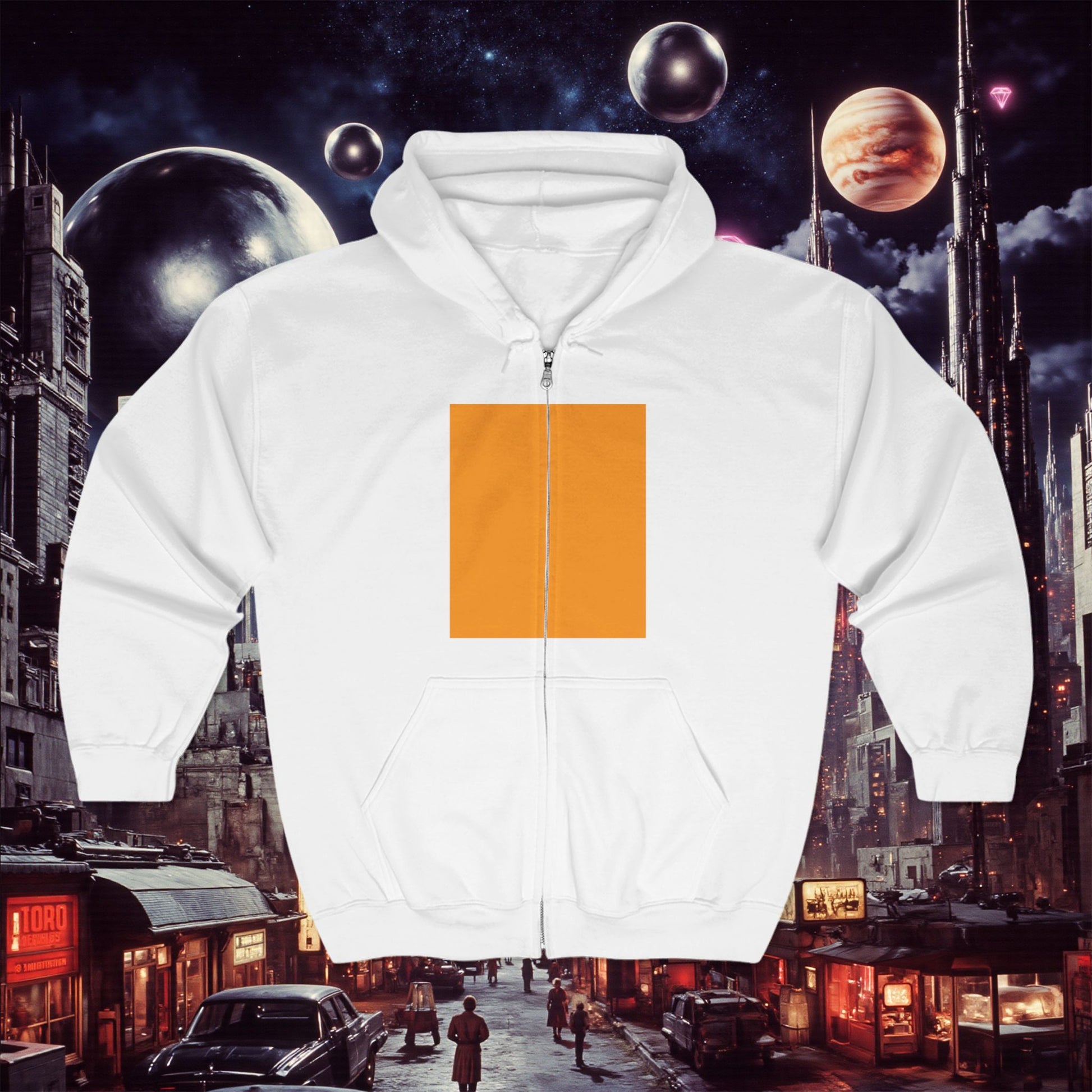 Zip Hoodie | Orange