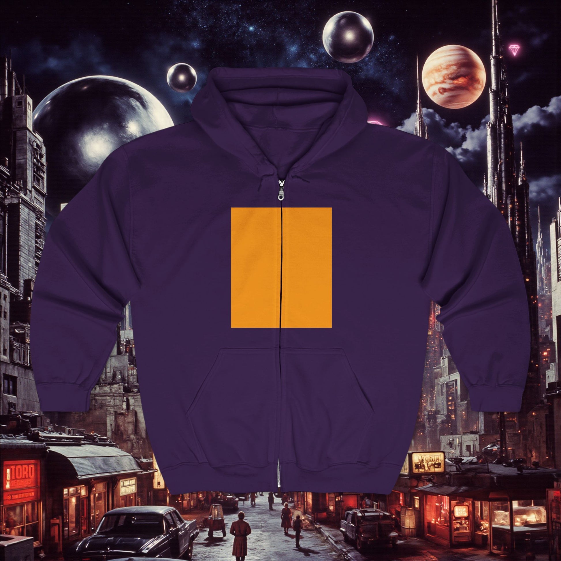 Zip Hoodie | Orange