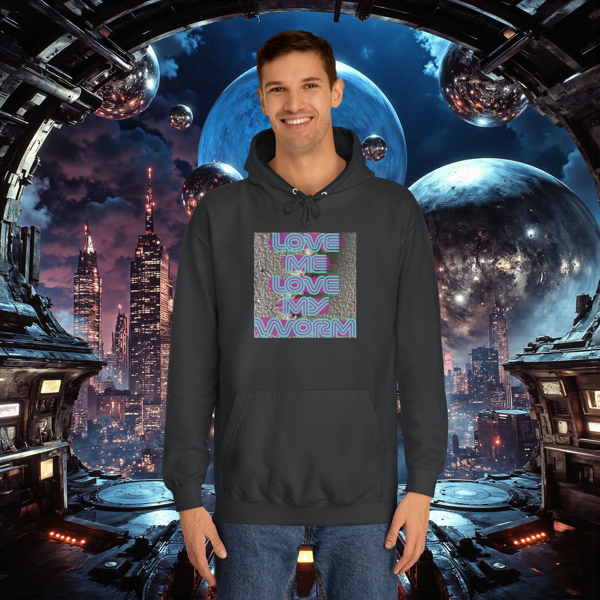 College Hoodie | Love Me Love My Worm (for the devout)