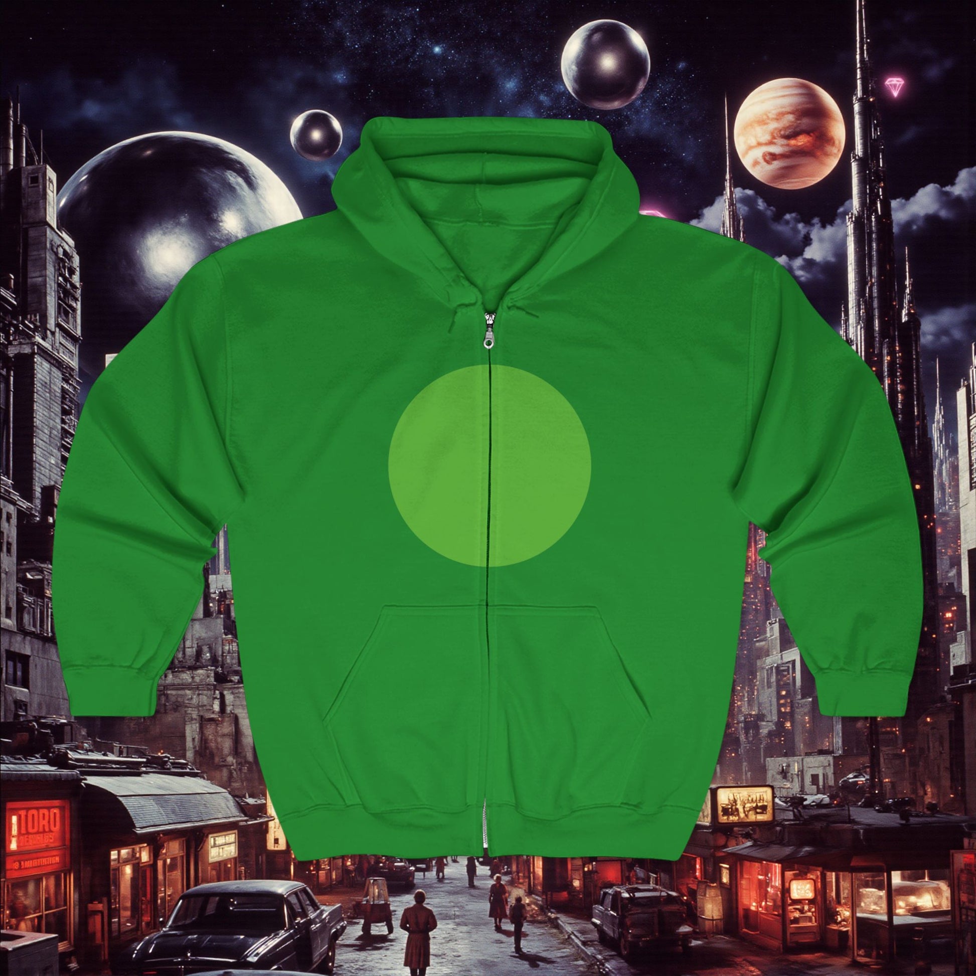 Zip Hoodie | Green